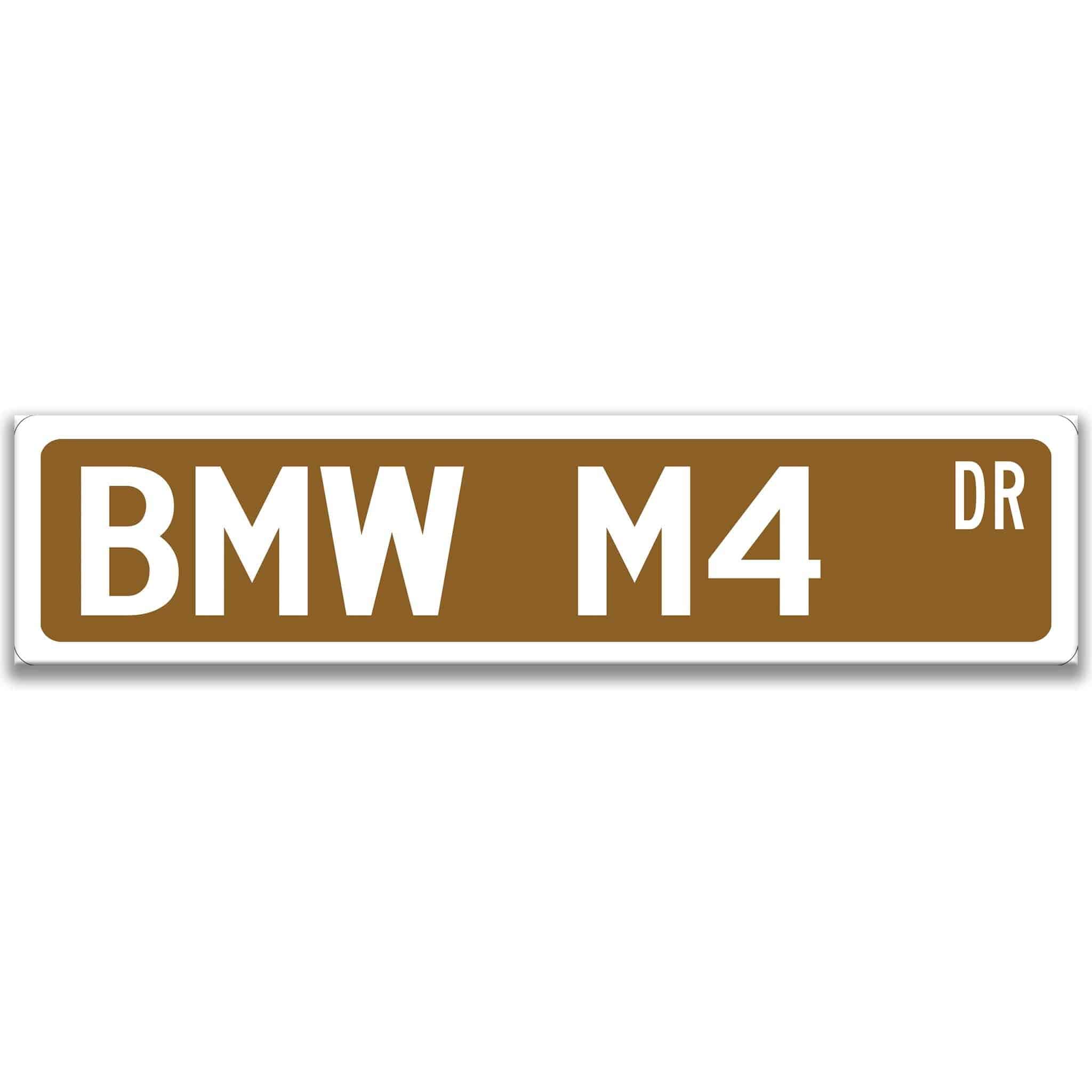 BMW M4 Metal Street Sign