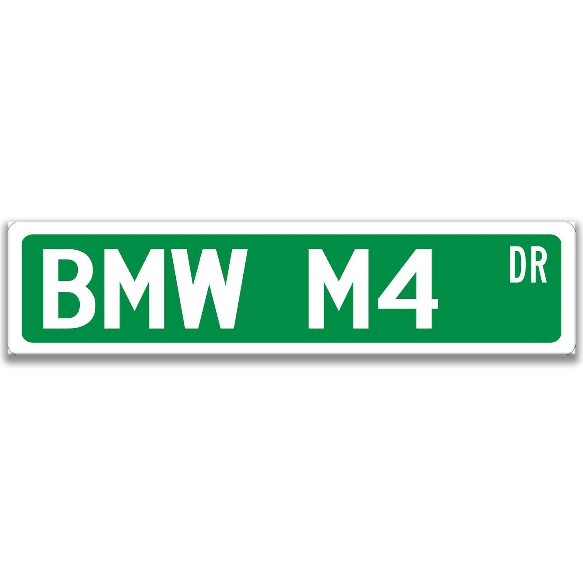BMW M4 Metal Street Sign