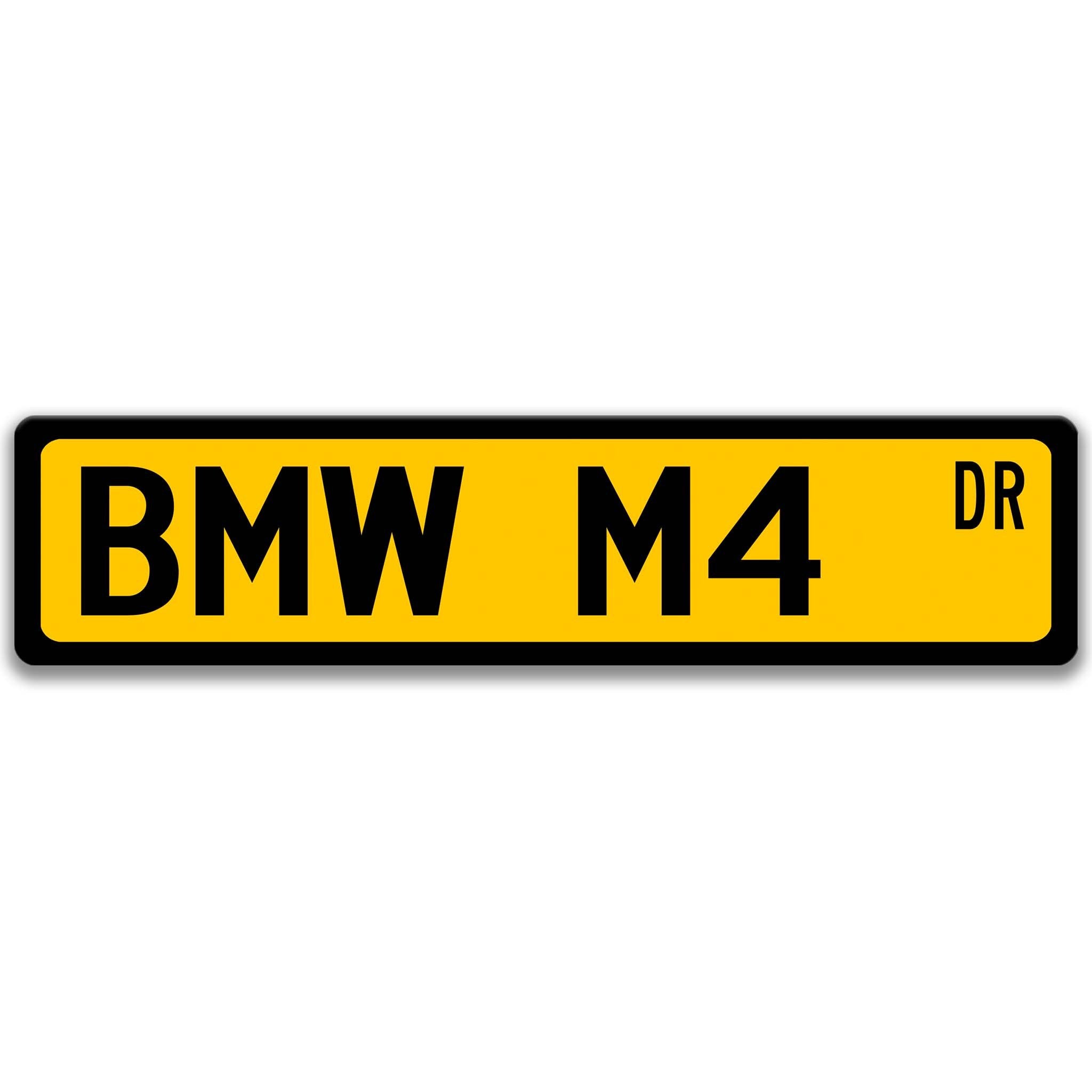 BMW M4 Metal Street Sign