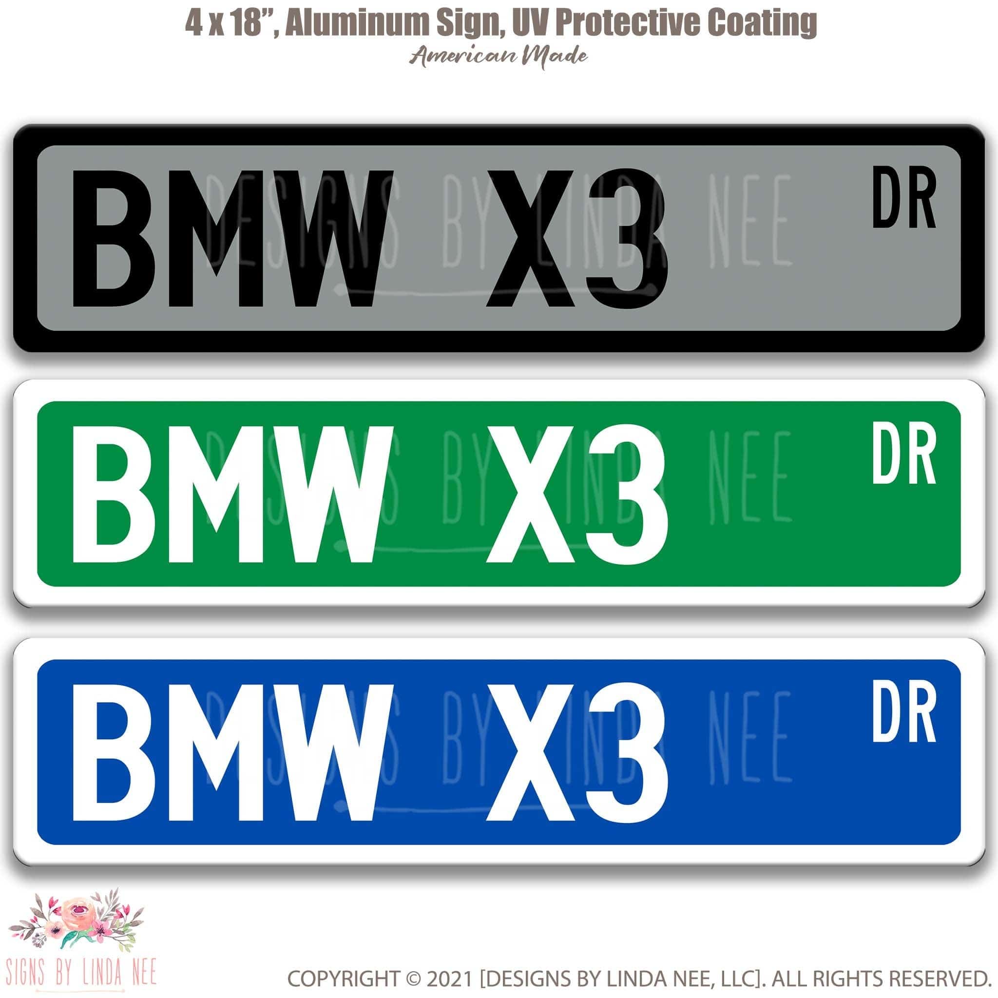 BMW X3 Garage Sign