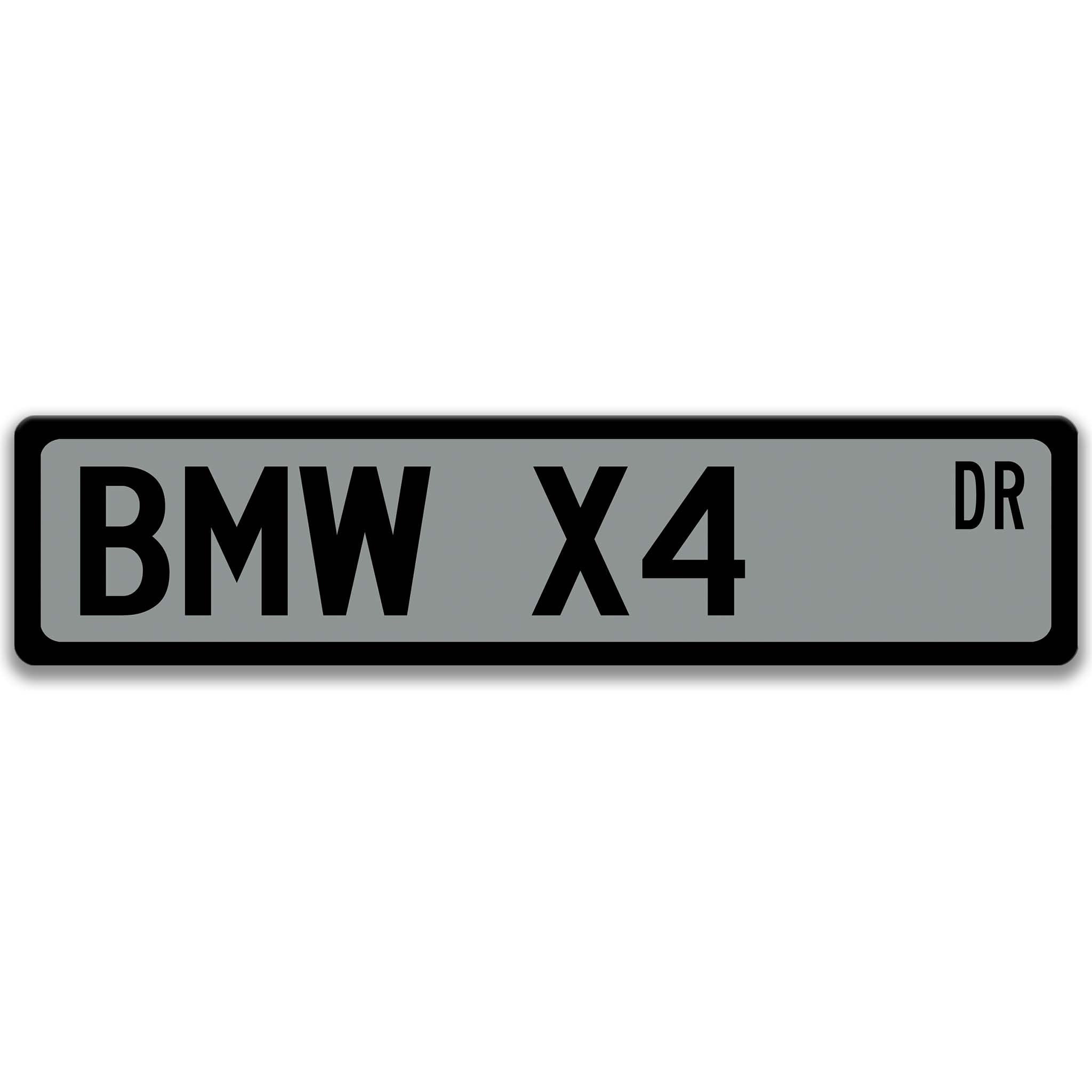 BMW X4 Metal Street Sign