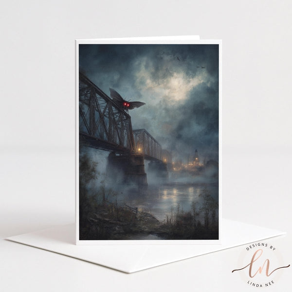 Mothman Bridge Point Pleasant Note Card