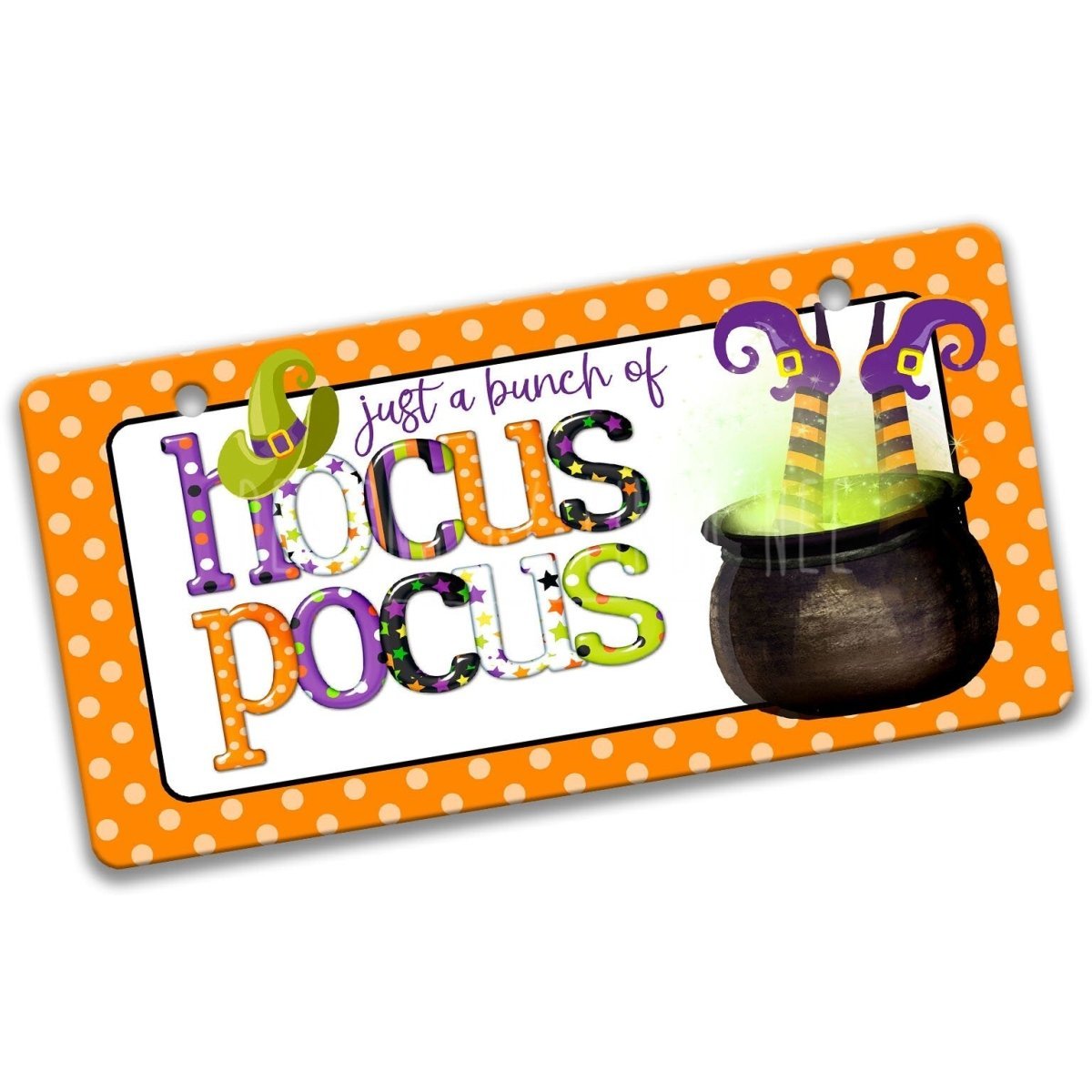 Close view of the Just a Bunch of Hocus Pocus sign artwork