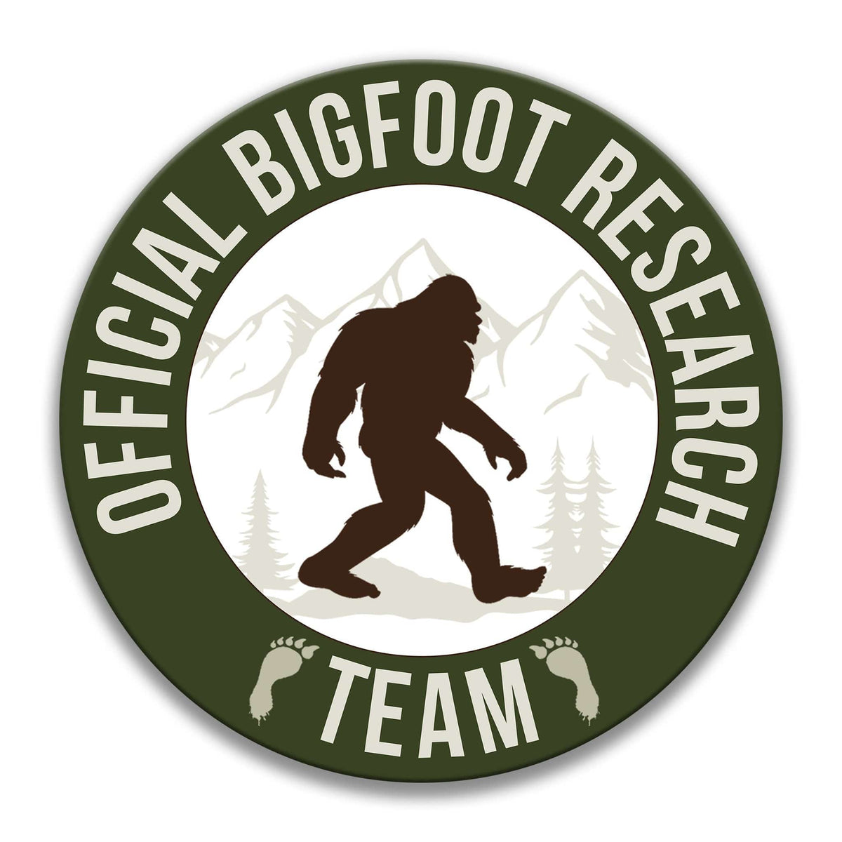 Bigfoot Research Team Metal Wreath Sign