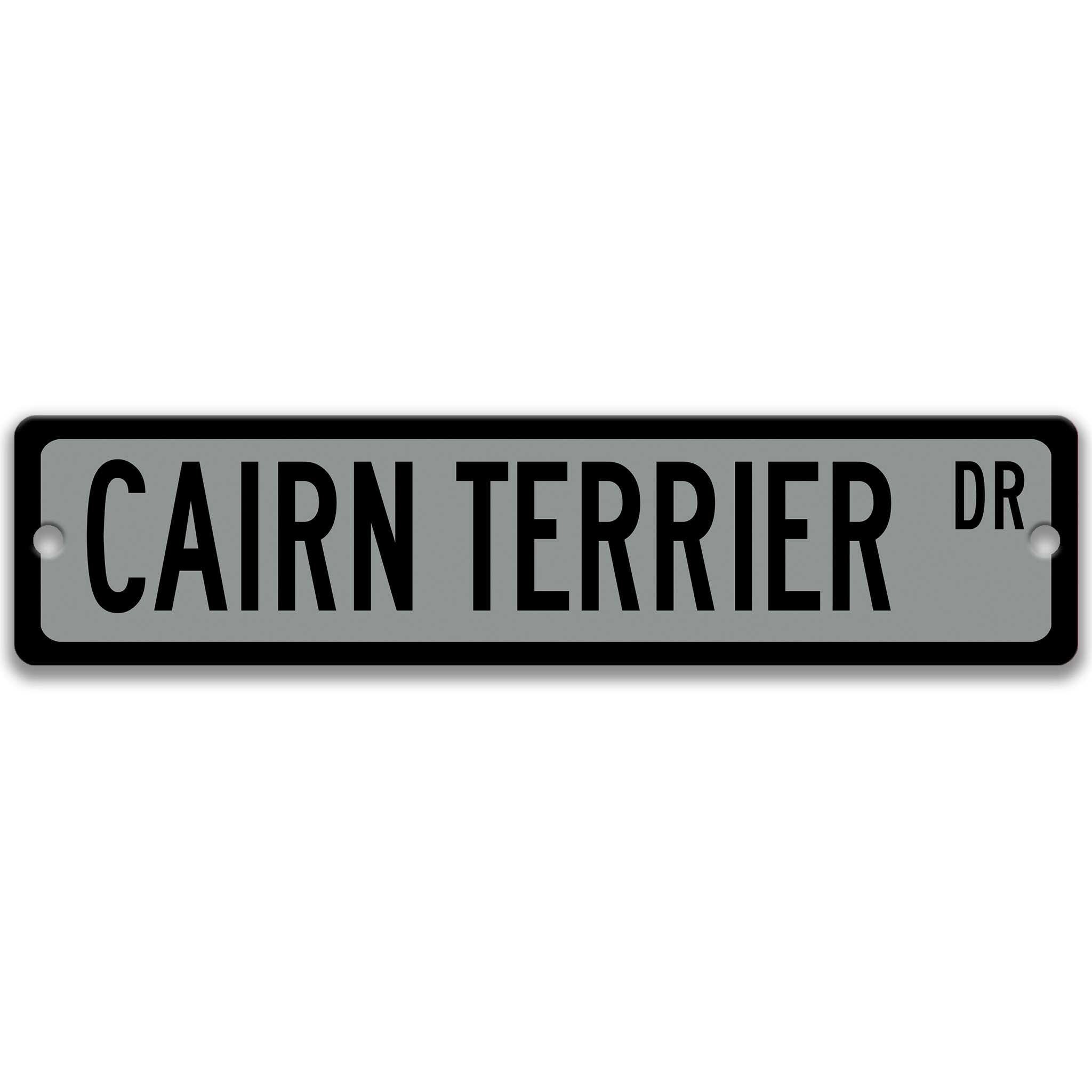 Cairn Terrier Dog Metal Street SignDesigns by Linda Nee