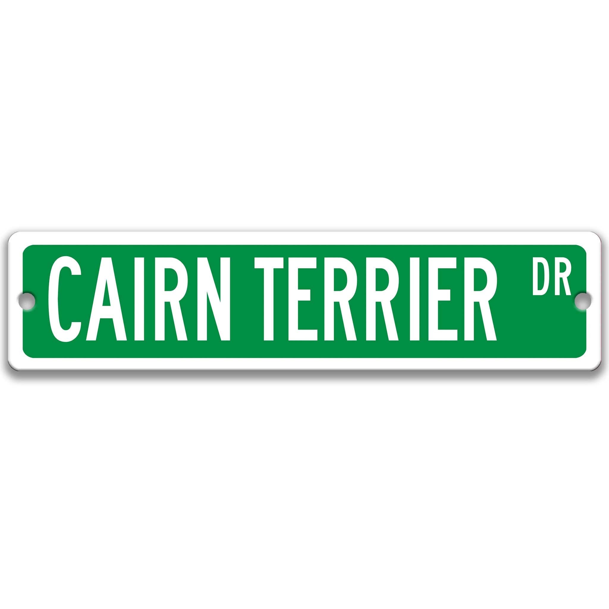 Cairn Terrier Dog Metal Street SignDesigns by Linda Nee