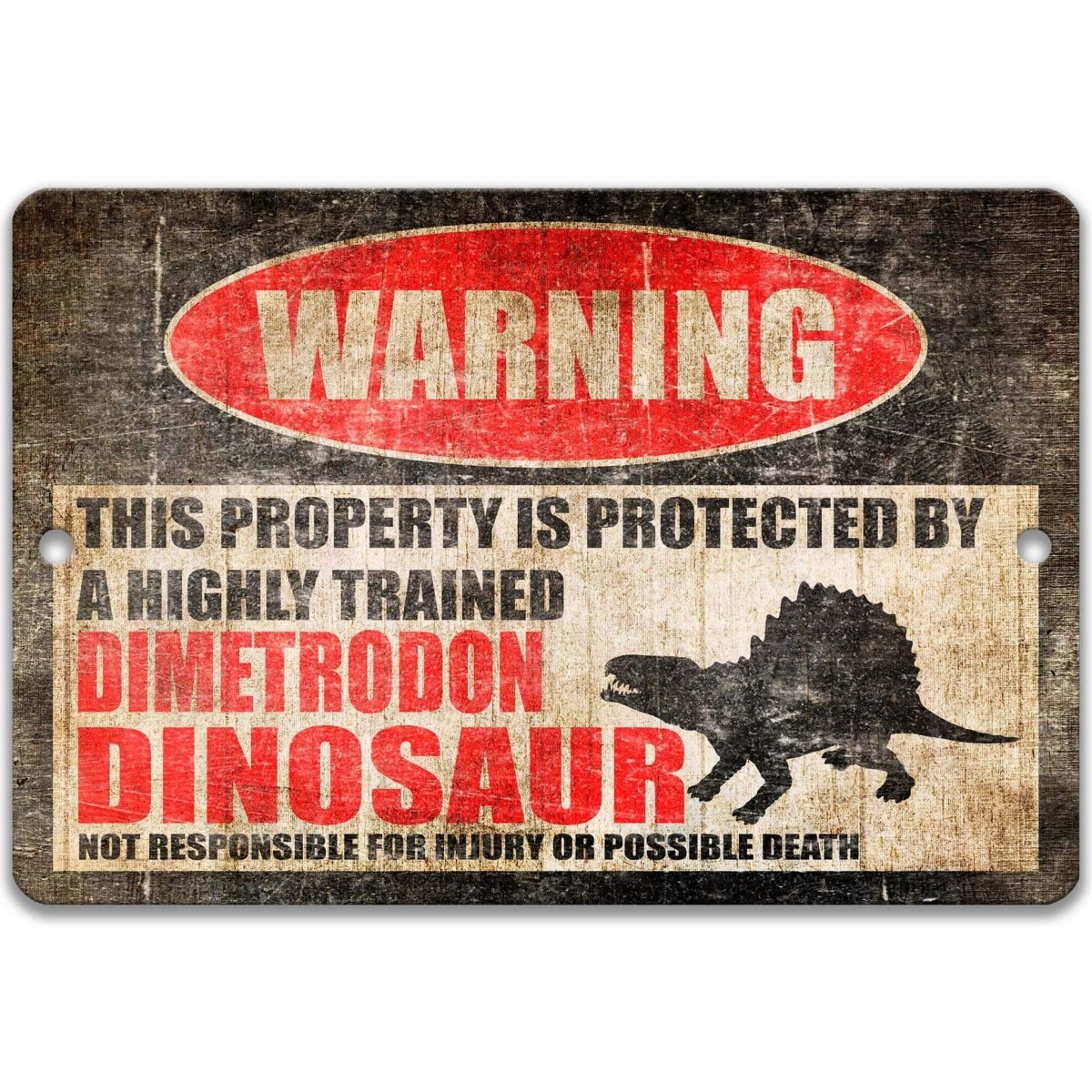 Dimetrodon Prehistoric Warning Sign