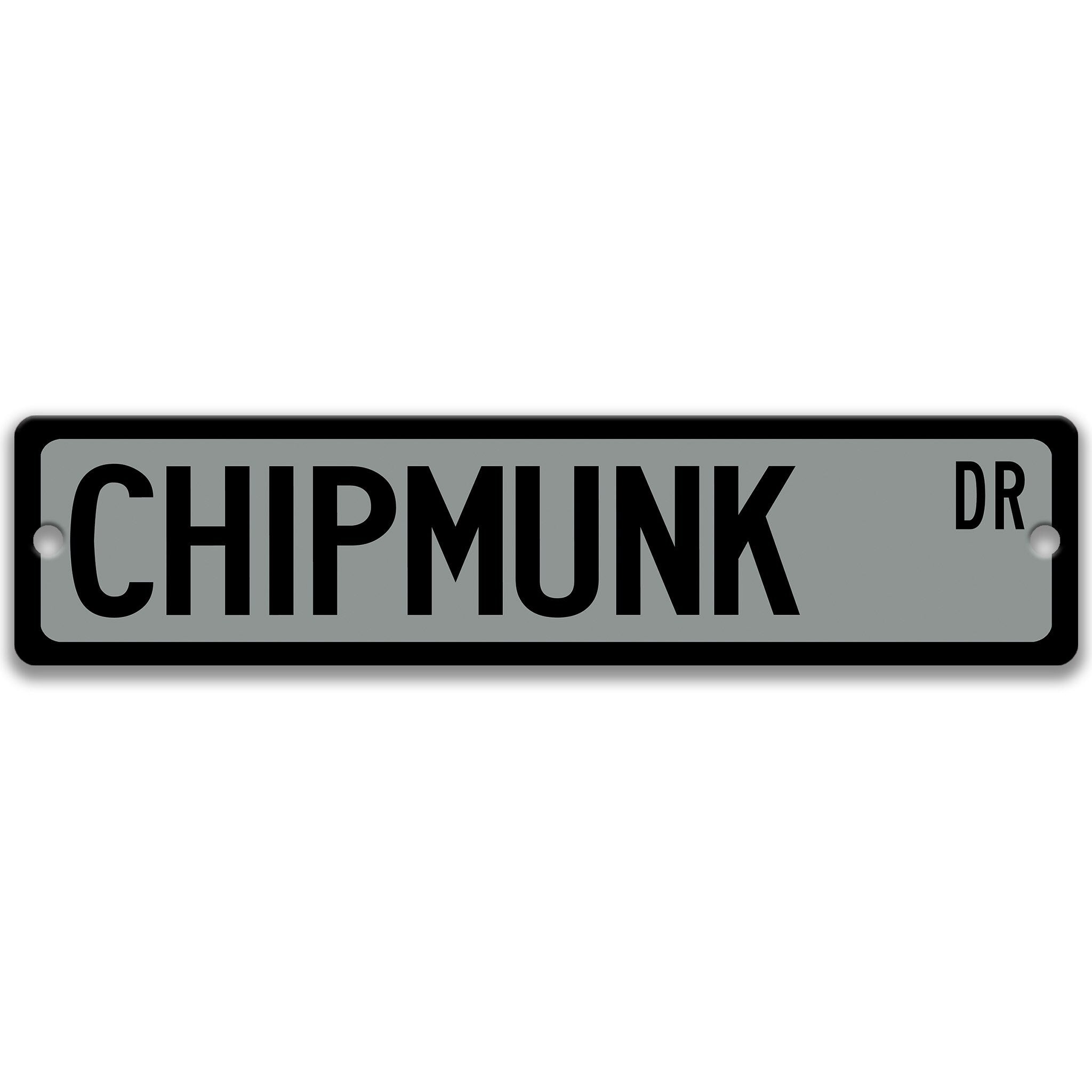 Chipmunk Metal Street Sign