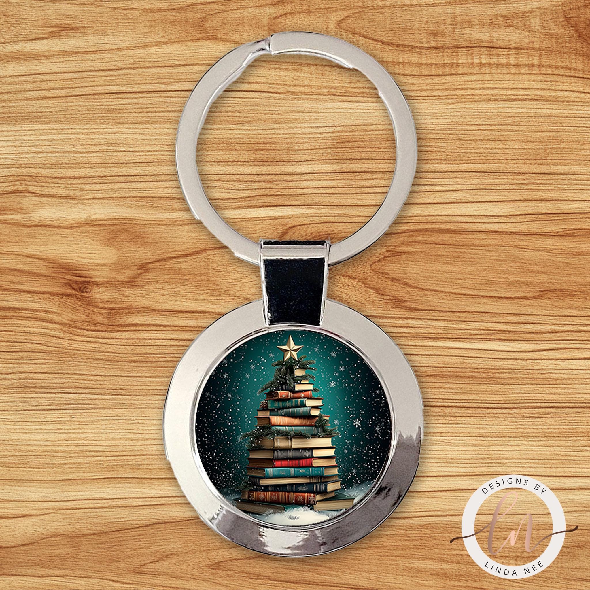 Christmas Tree Book Necklace - Book Lover Gift Jewelryart nouveau necklace
