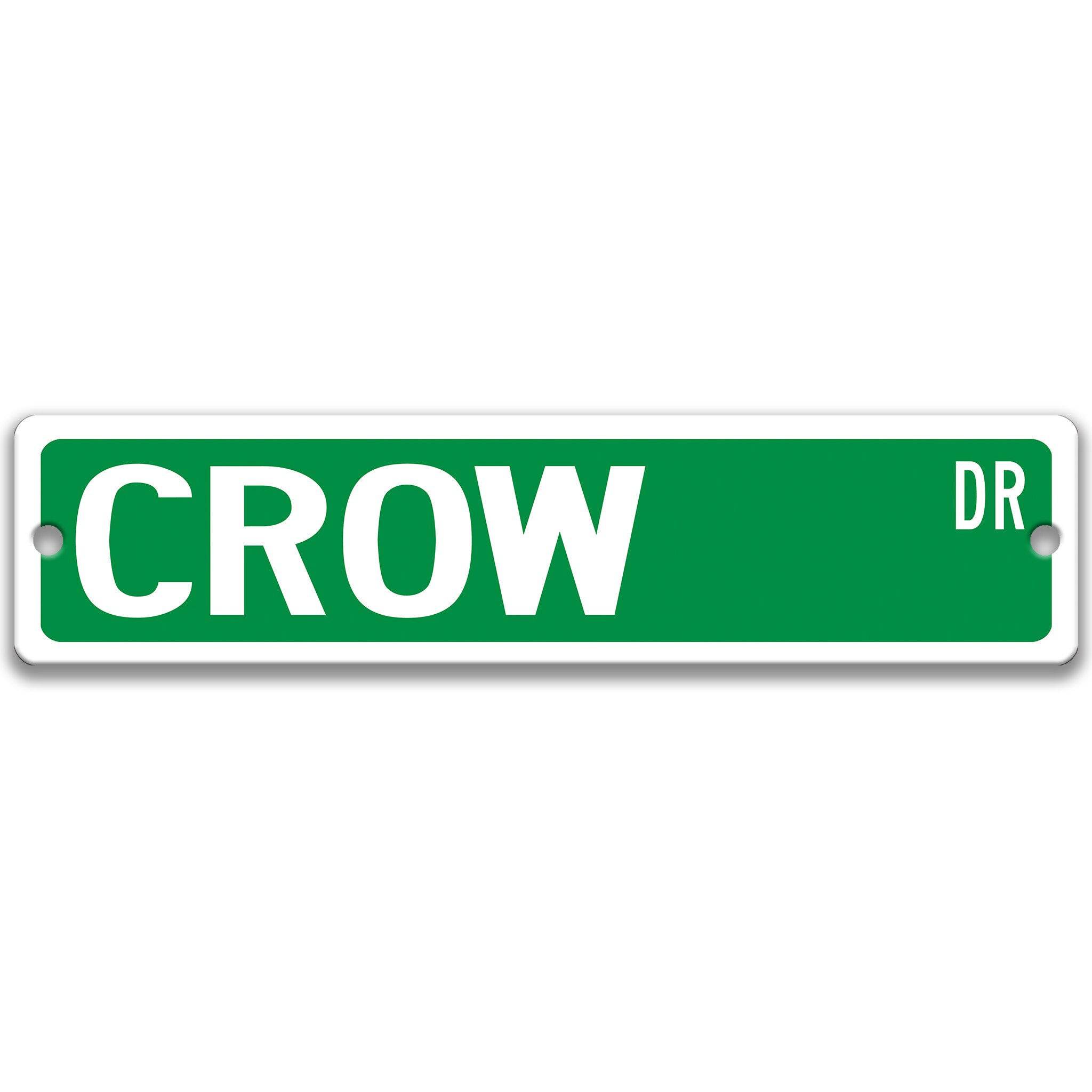 Crow Metal Street Sign