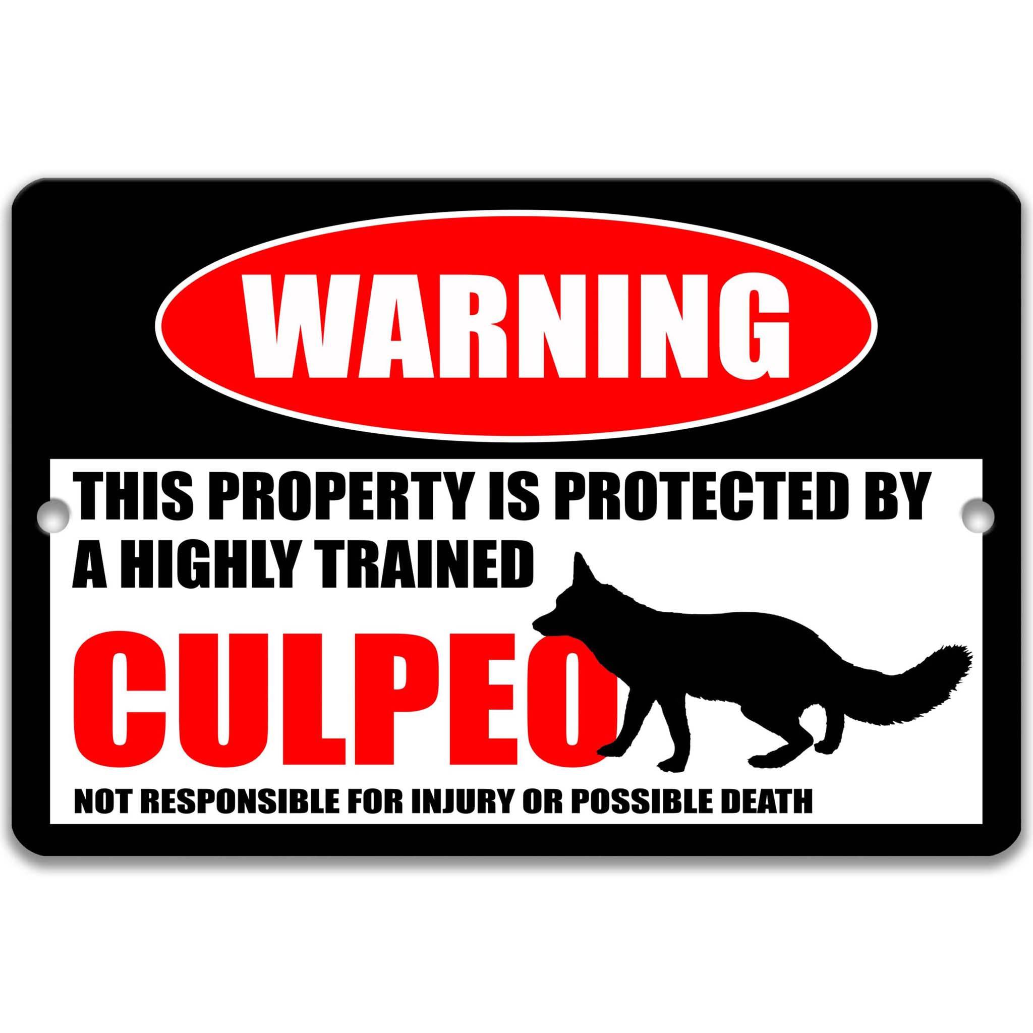 Culpeo Warning Sign