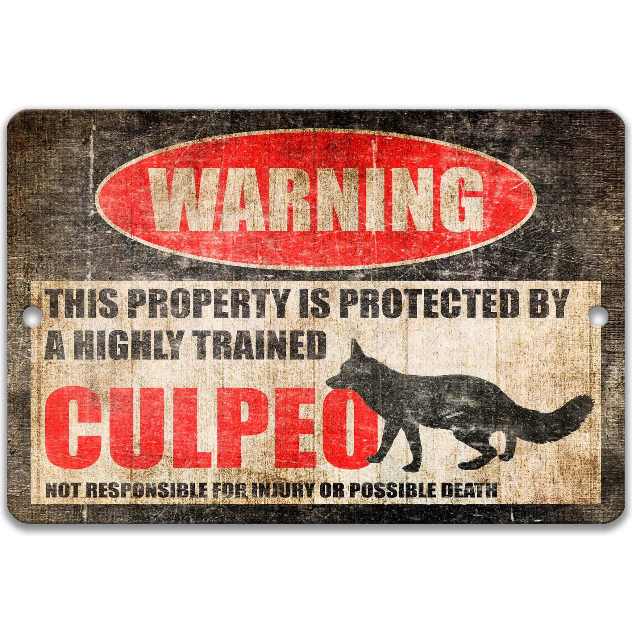 Culpeo Warning Sign