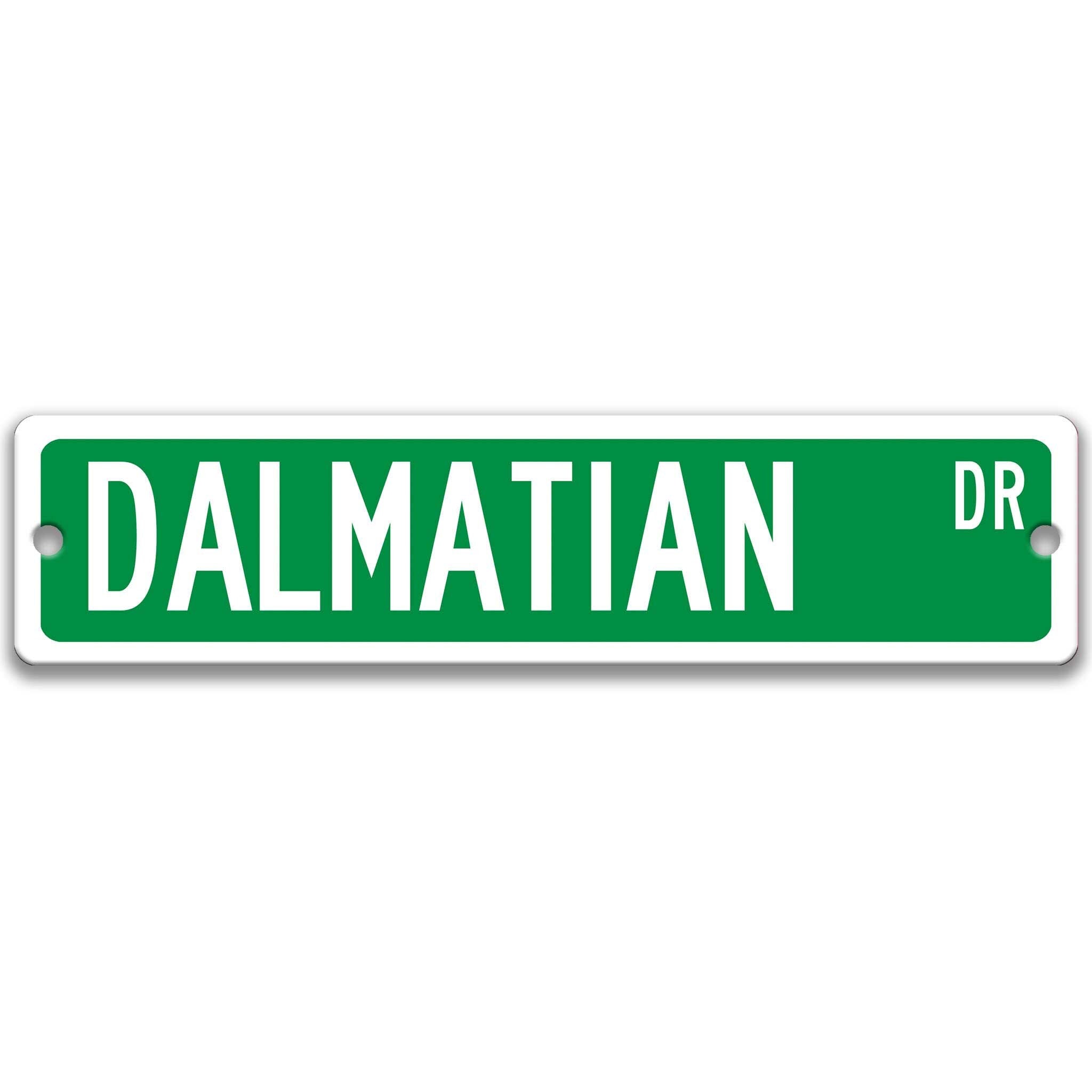 Dalmatian Dog Metal Street Sign