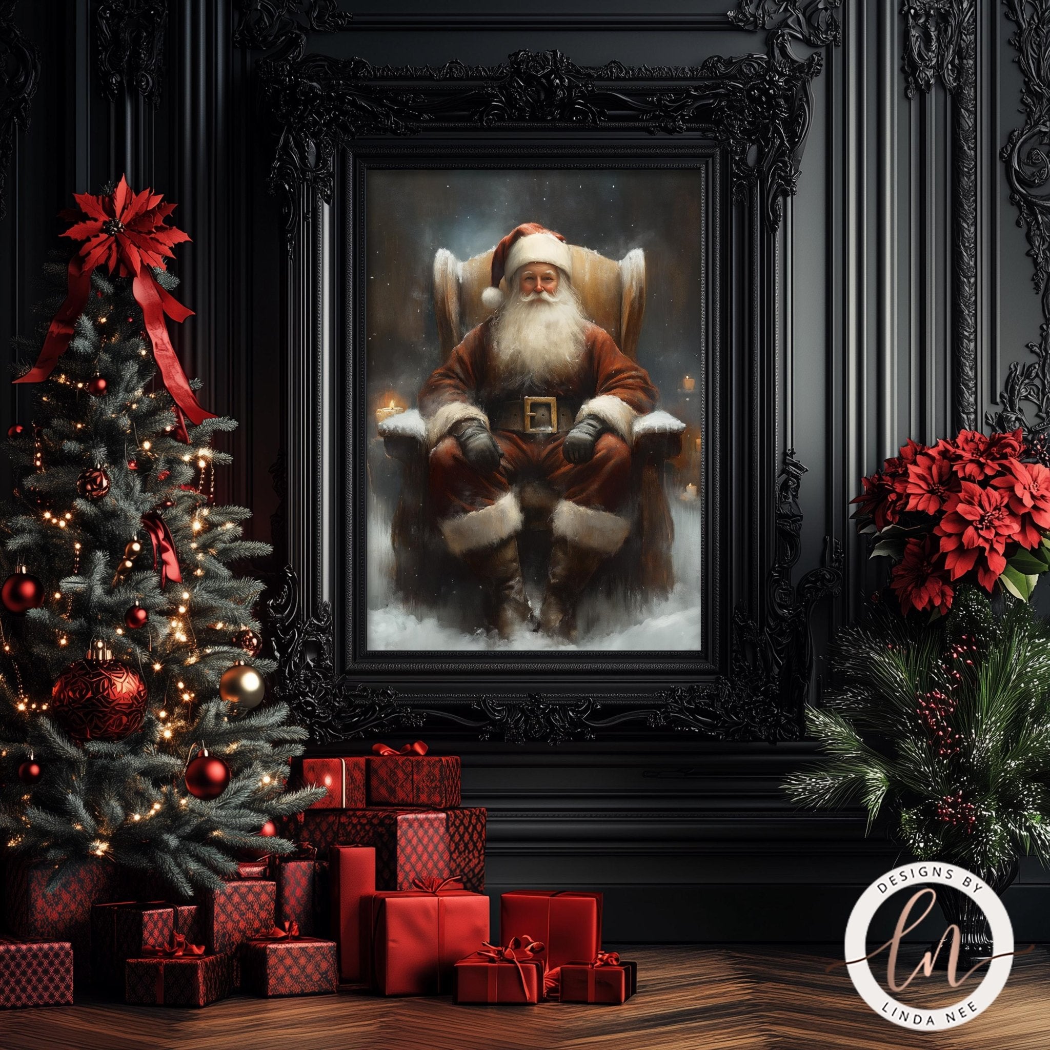 Dark Academia Santa Claus Wall Art - Metal & Fine Art Print