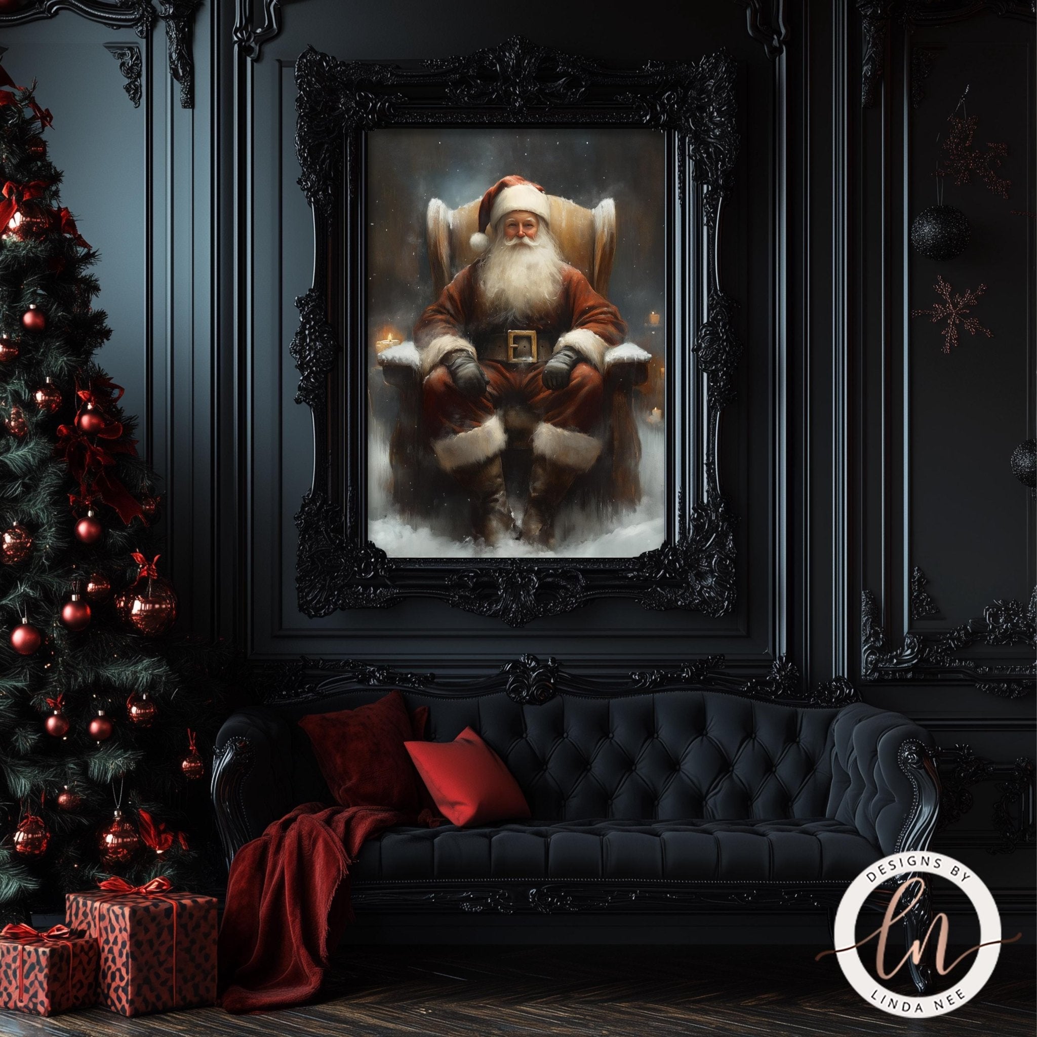 Dark Academia Santa Claus Wall Art - Metal & Fine Art Print