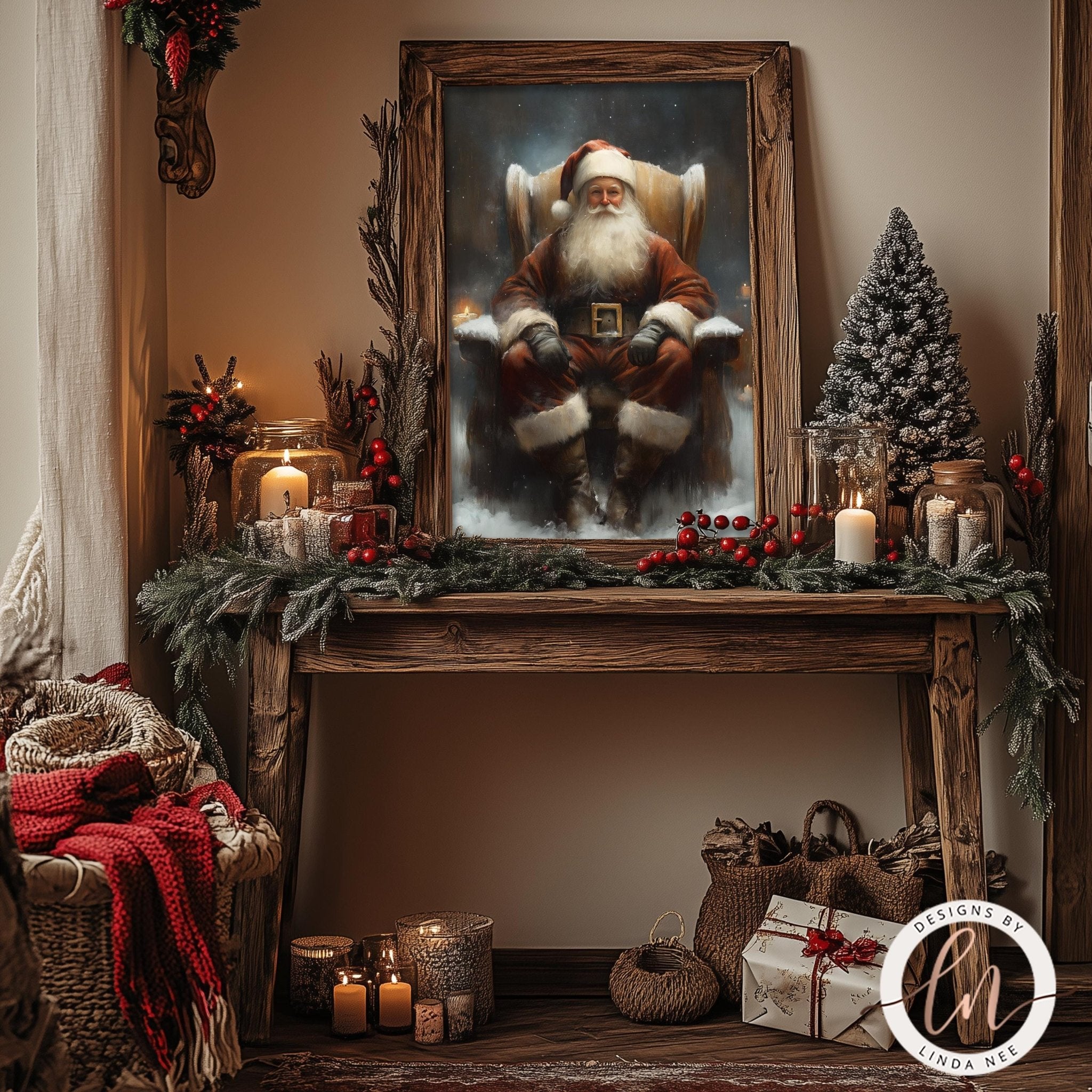Dark Academia Santa Claus Wall Art - Metal & Fine Art Print