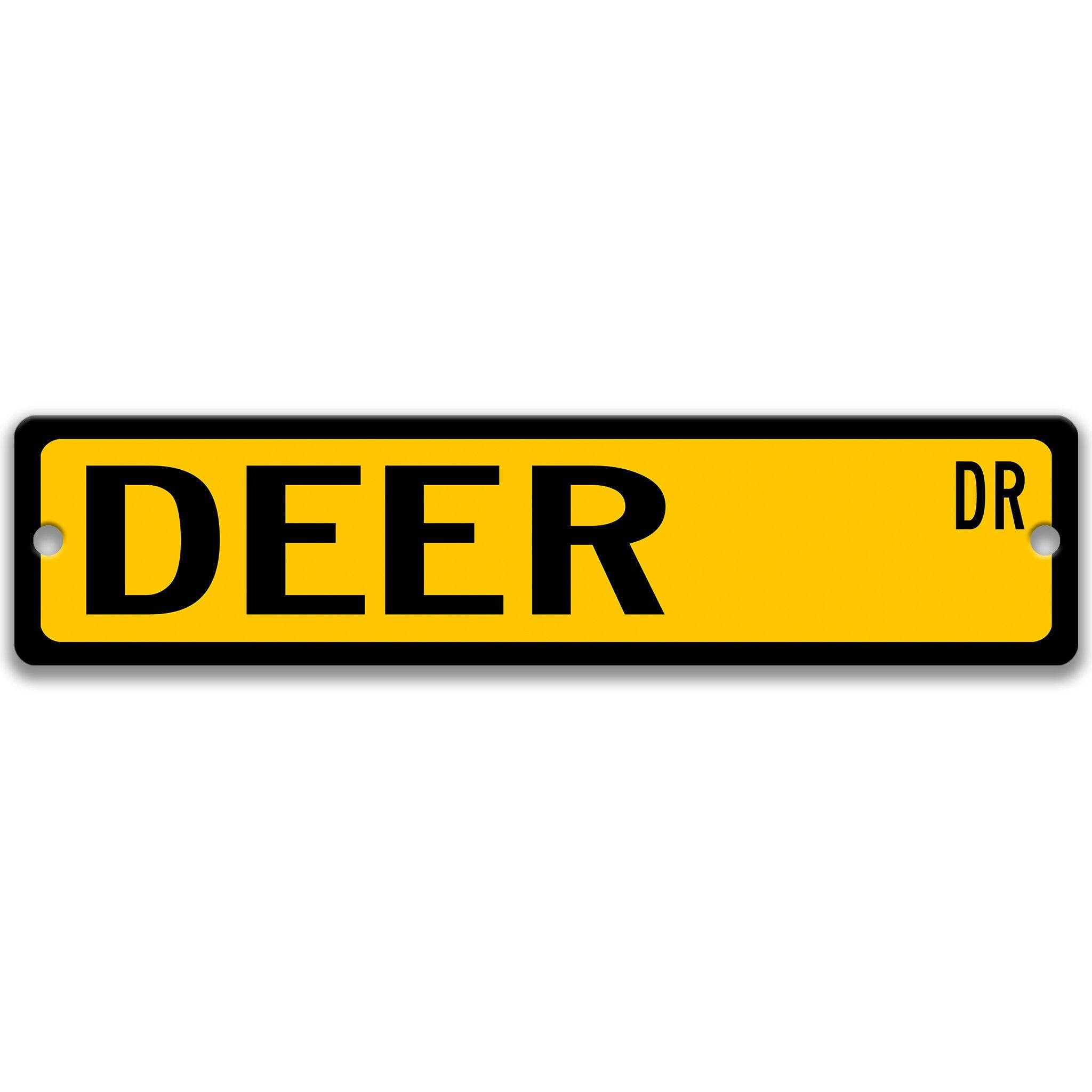 Deer Metal Street Sign