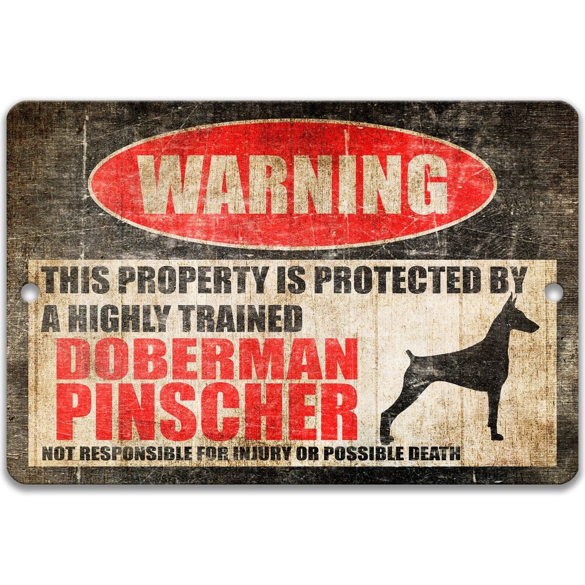 Doberman Pinscher Warning Sign
