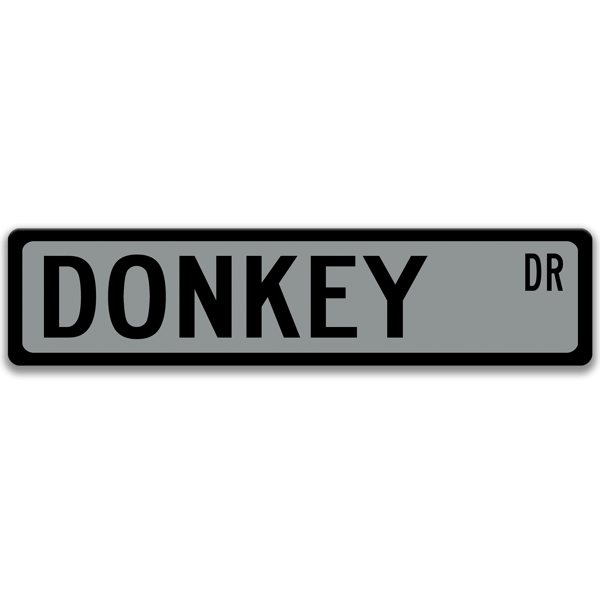 Donkey Metal Street Sign