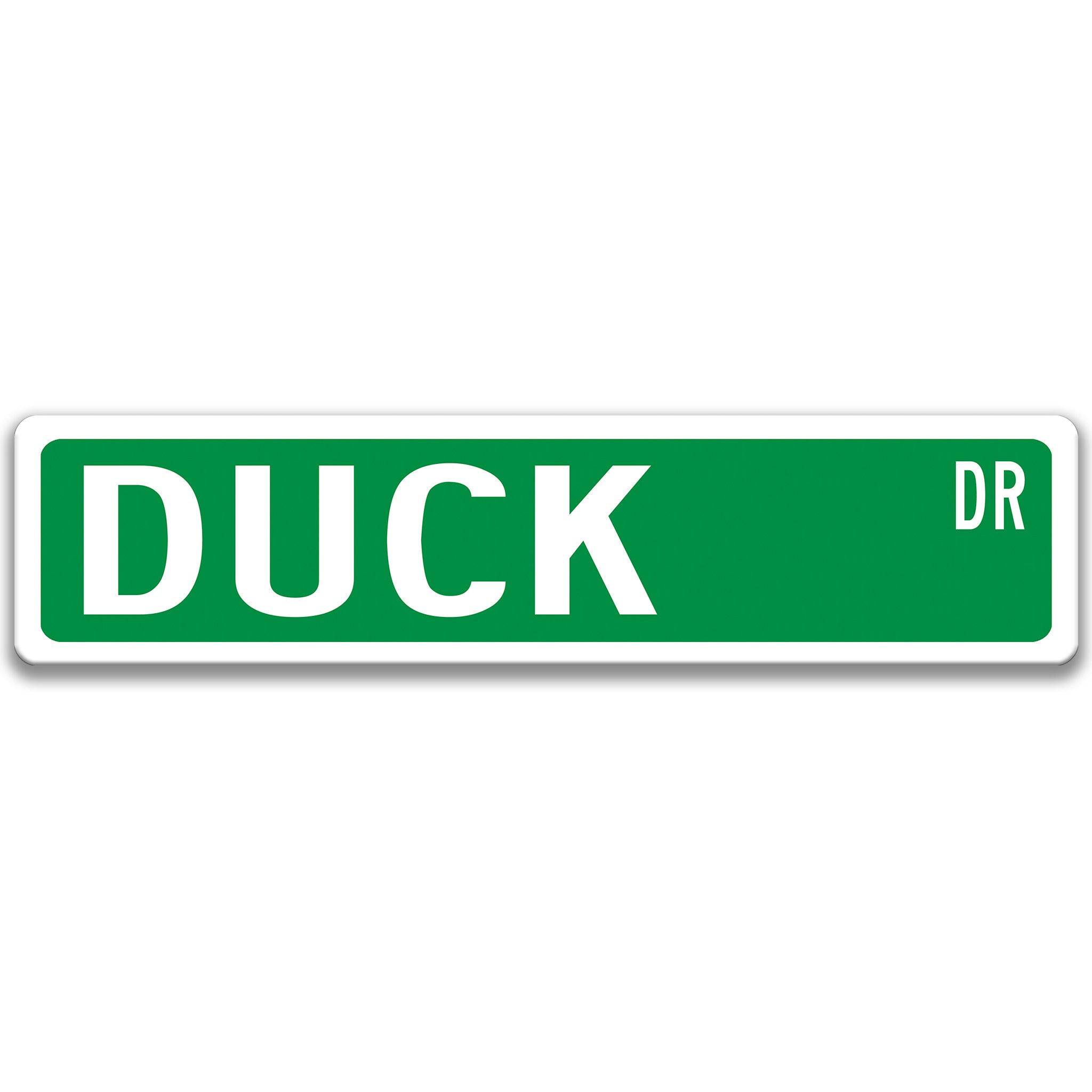 Duck Metal Street Sign