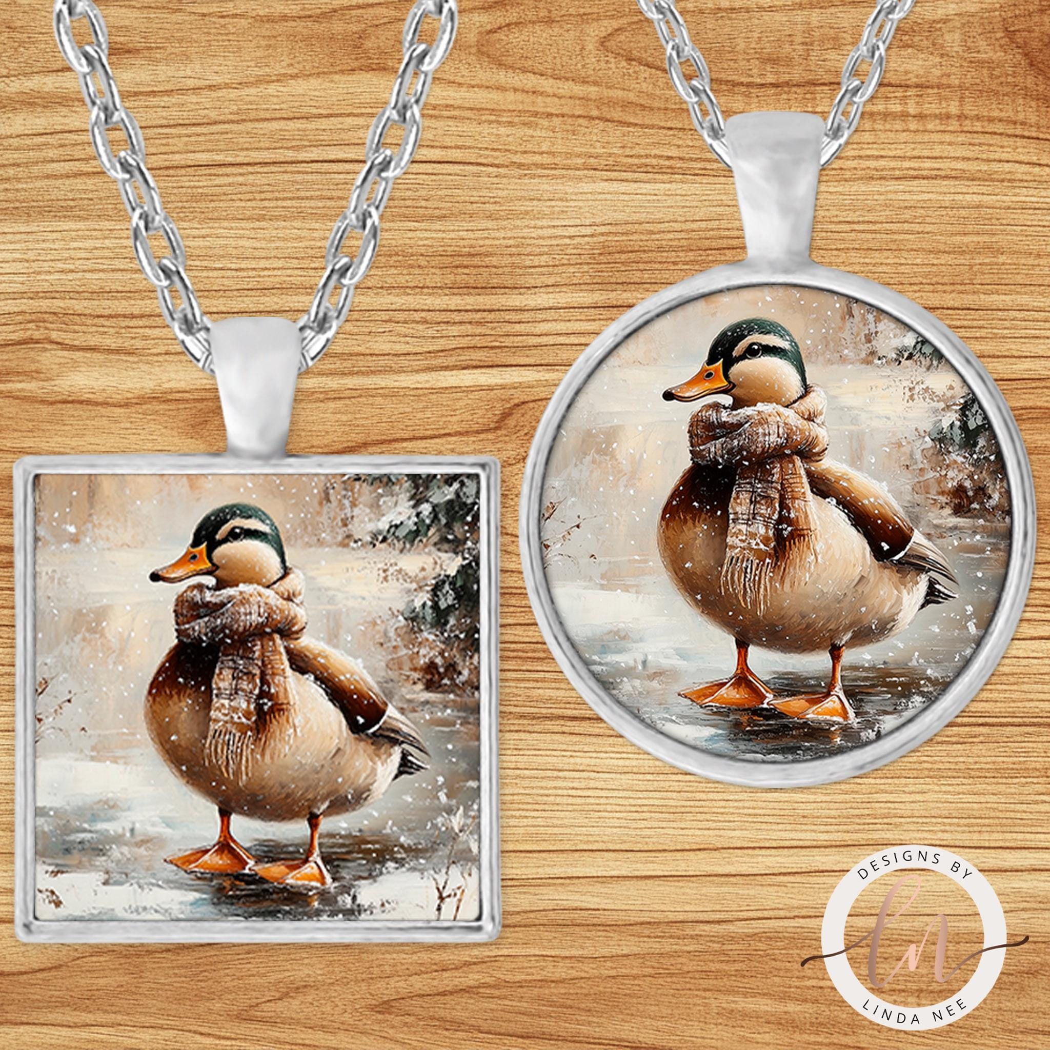 Duck Necklace - Bird Animal Pendant Winter Jewelryanimal lover gifts