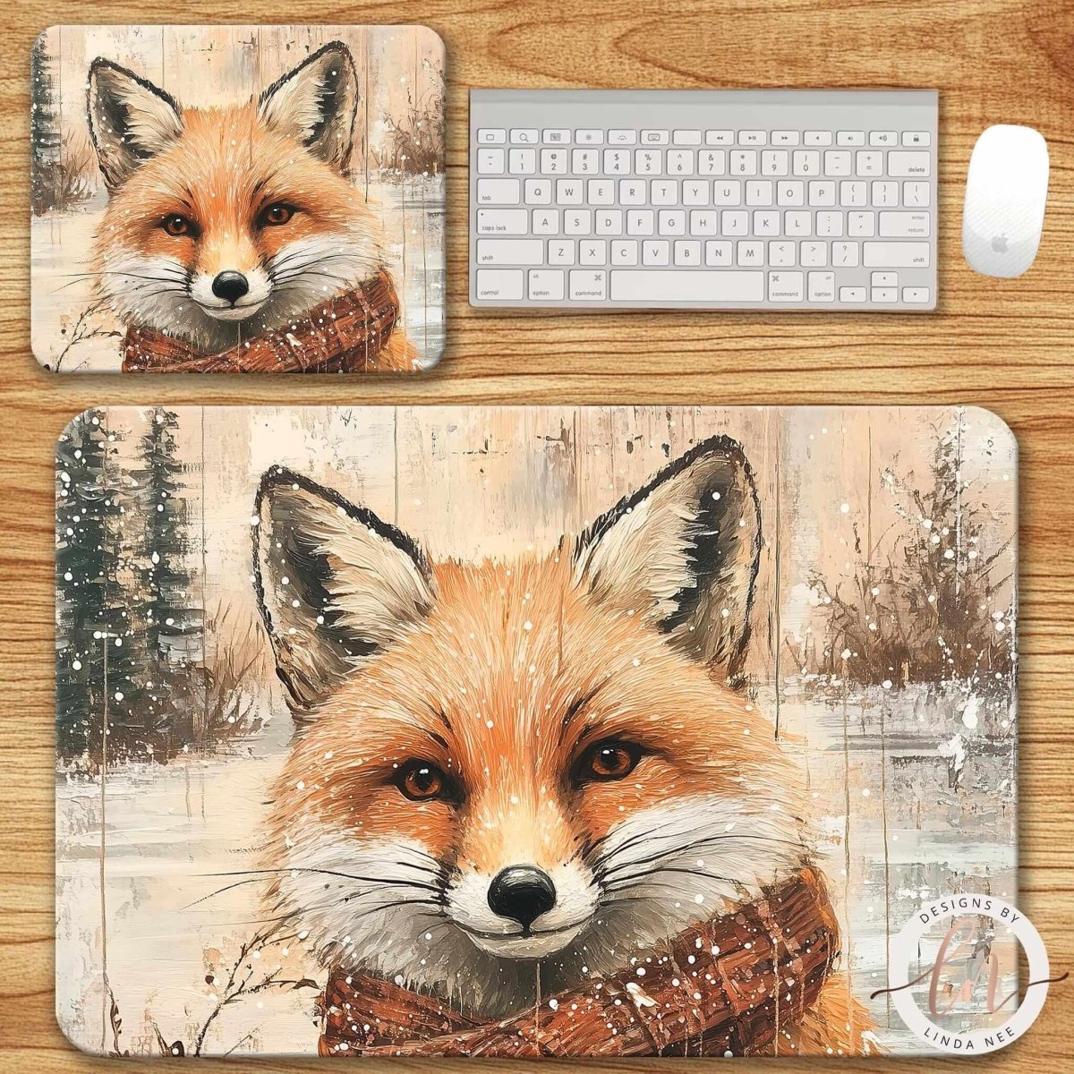 Cottagecore Fox Mouse Pad & Desk Mat