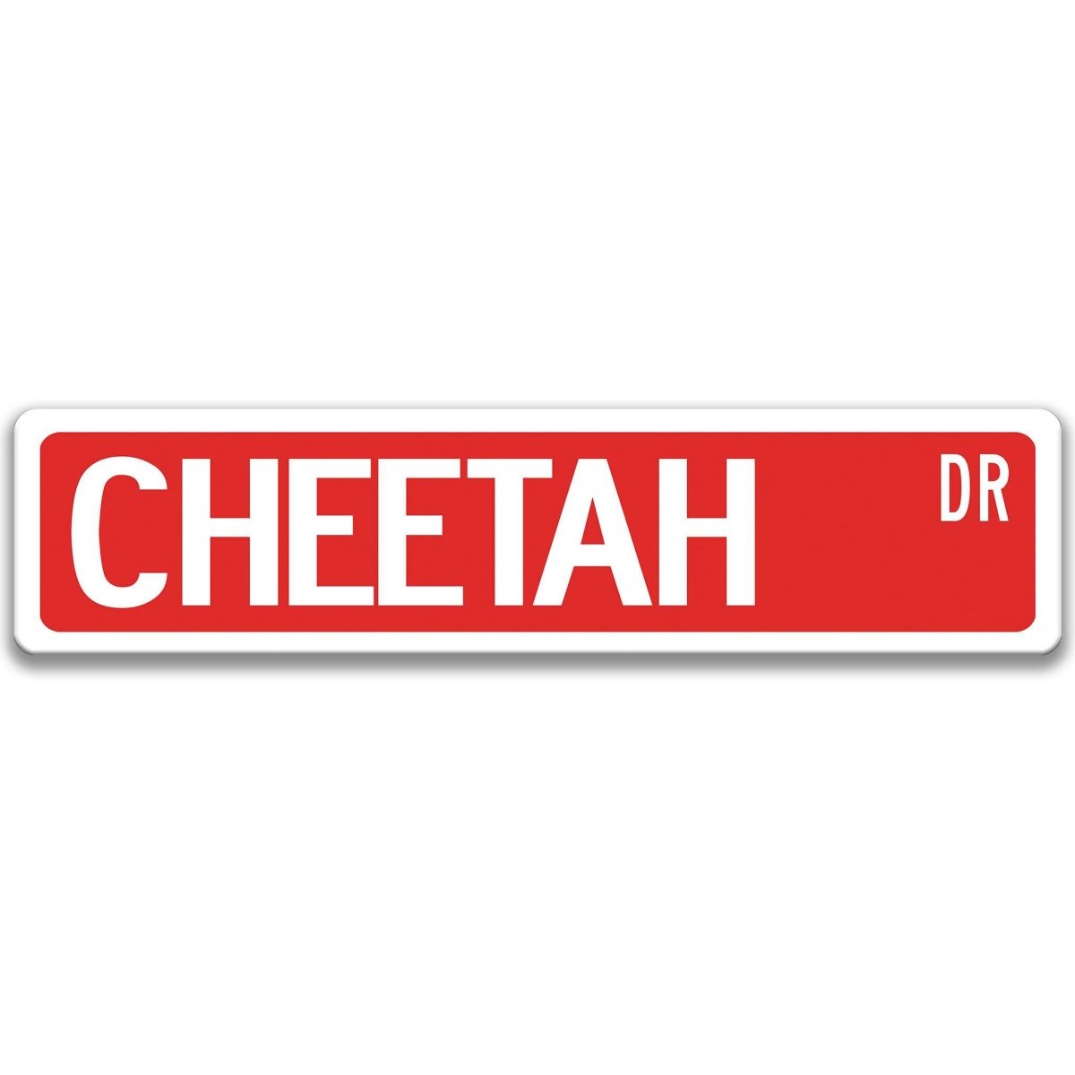 Cheetah Big Cat Metal Street Sign