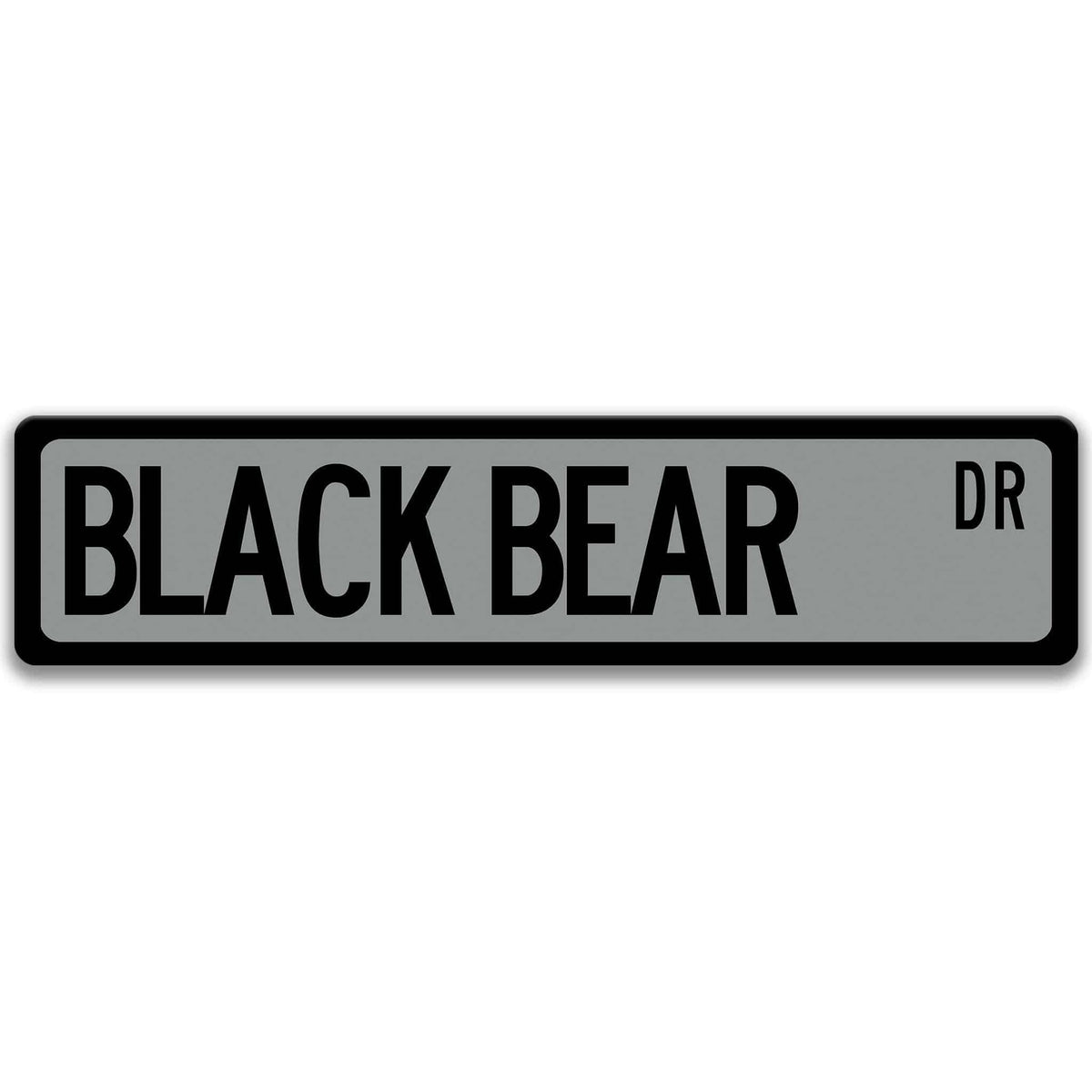 Black Bear Outdoor Metal Sign