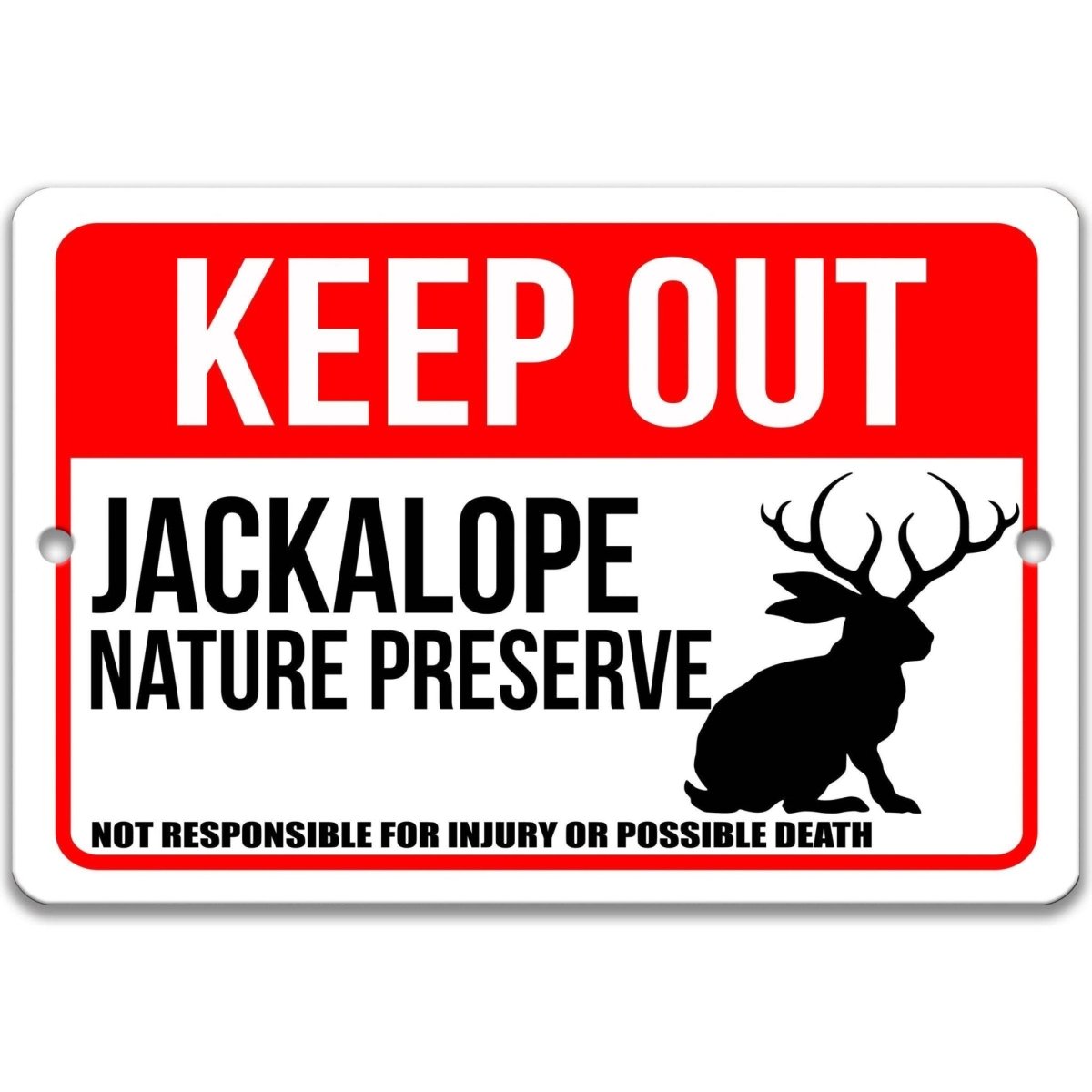 Jackalope Keep Out Property Metal Sign
