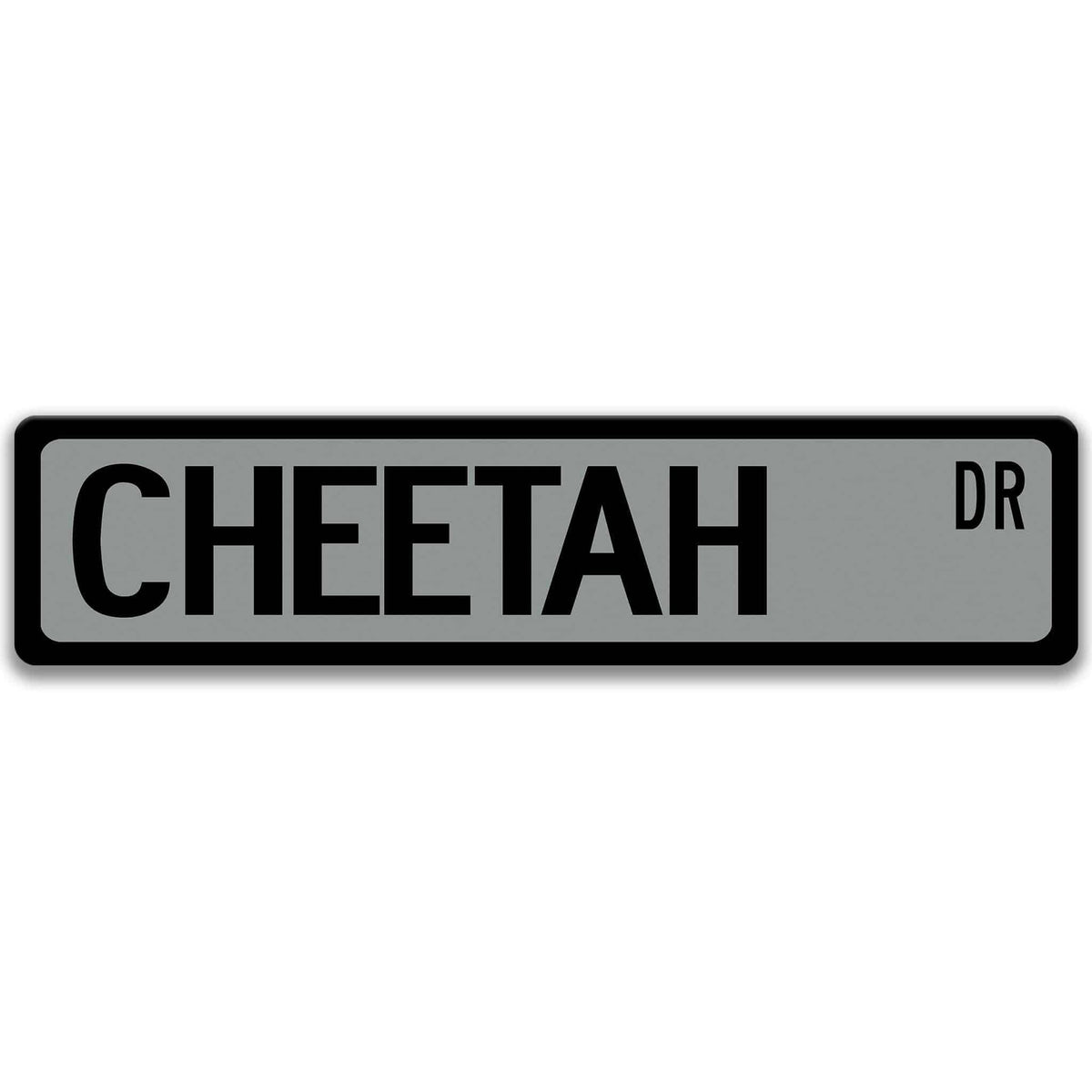 Cheetah Big Cat Metal Street Sign
