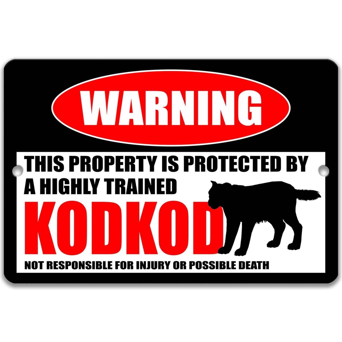 Funny Kodkod Wild Cat Warning Sign
