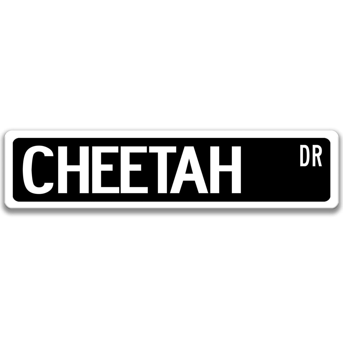Cheetah Big Cat Metal Street Sign