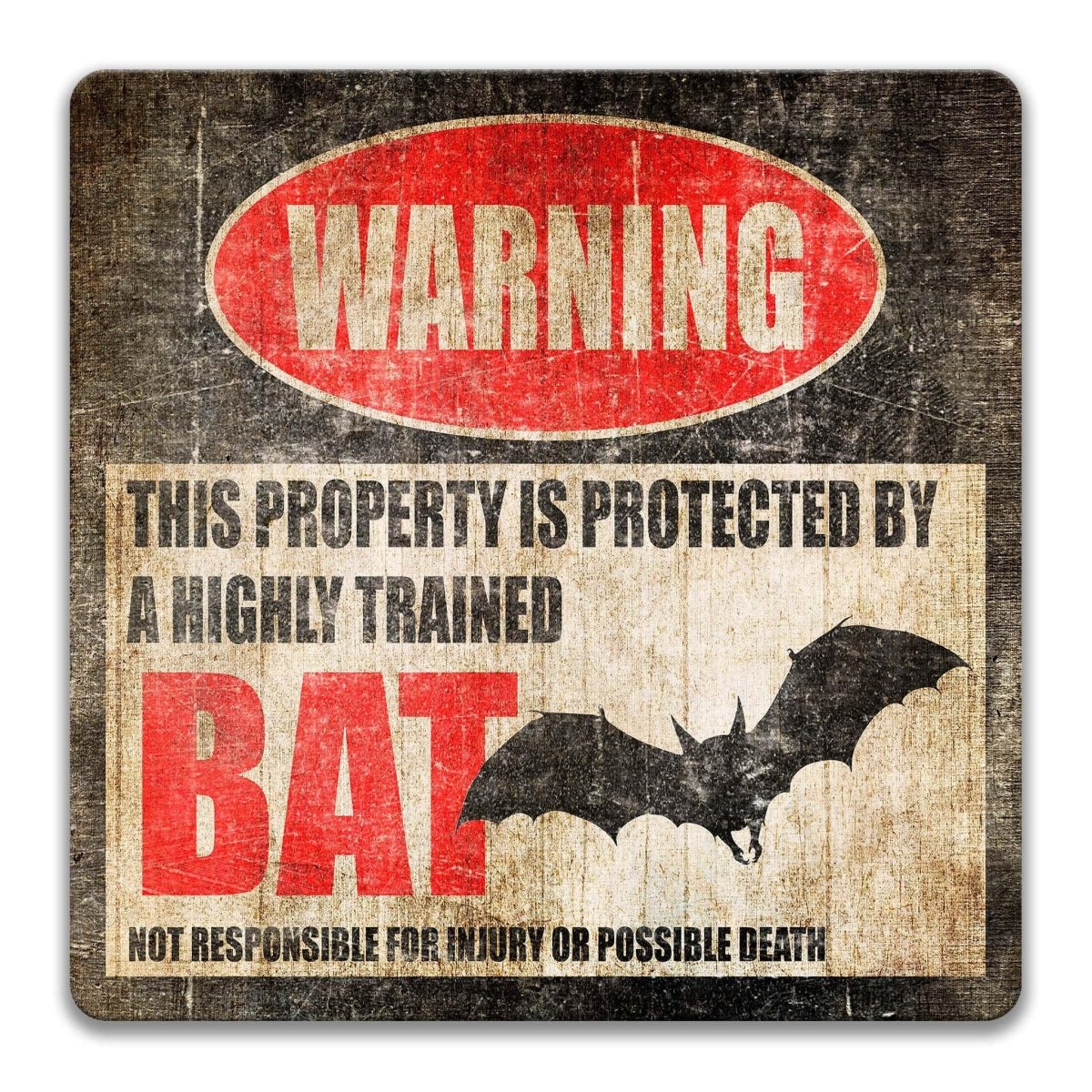 Bat Outdoor Warning Sign