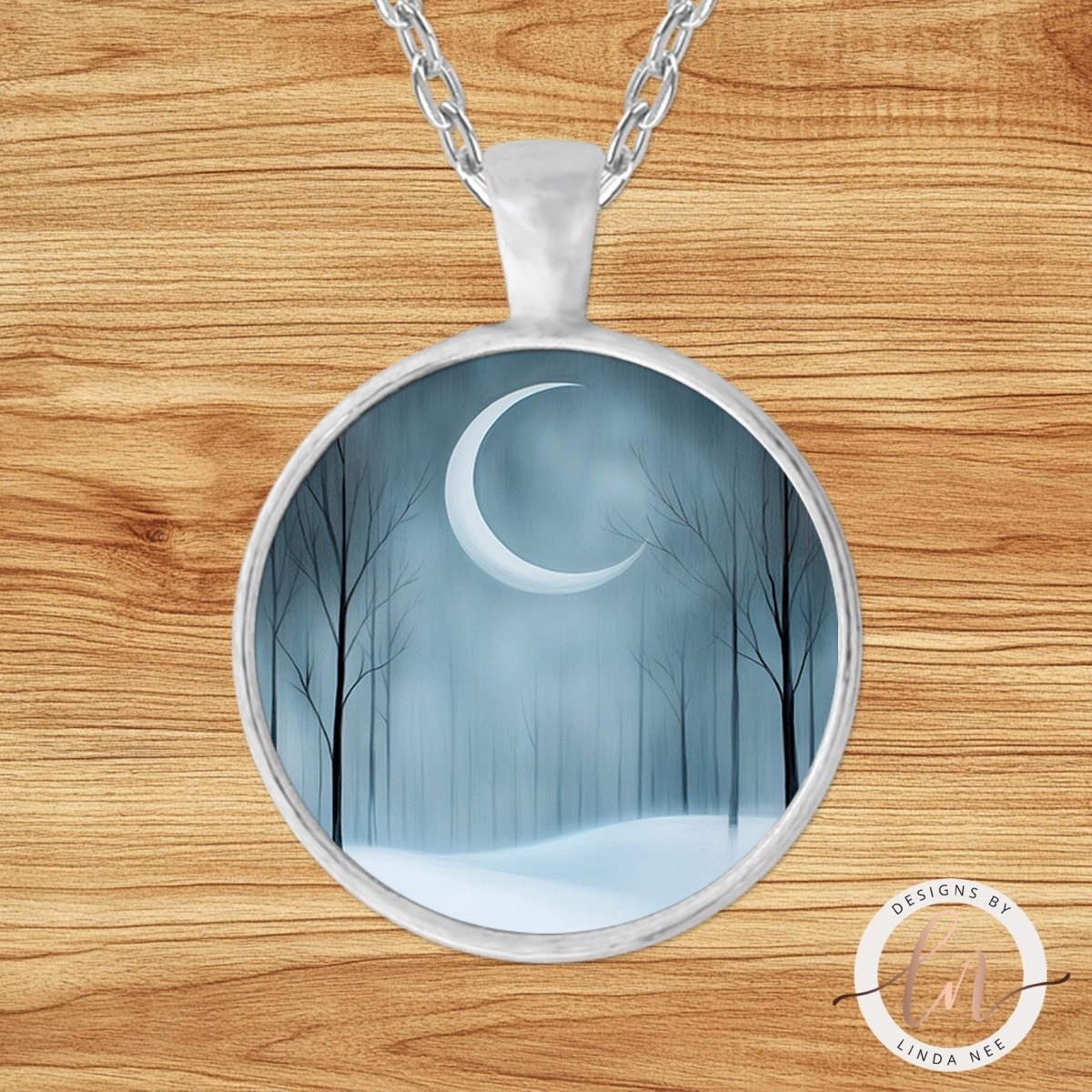 Crescent Moon Winter Solstice Pendant Necklace