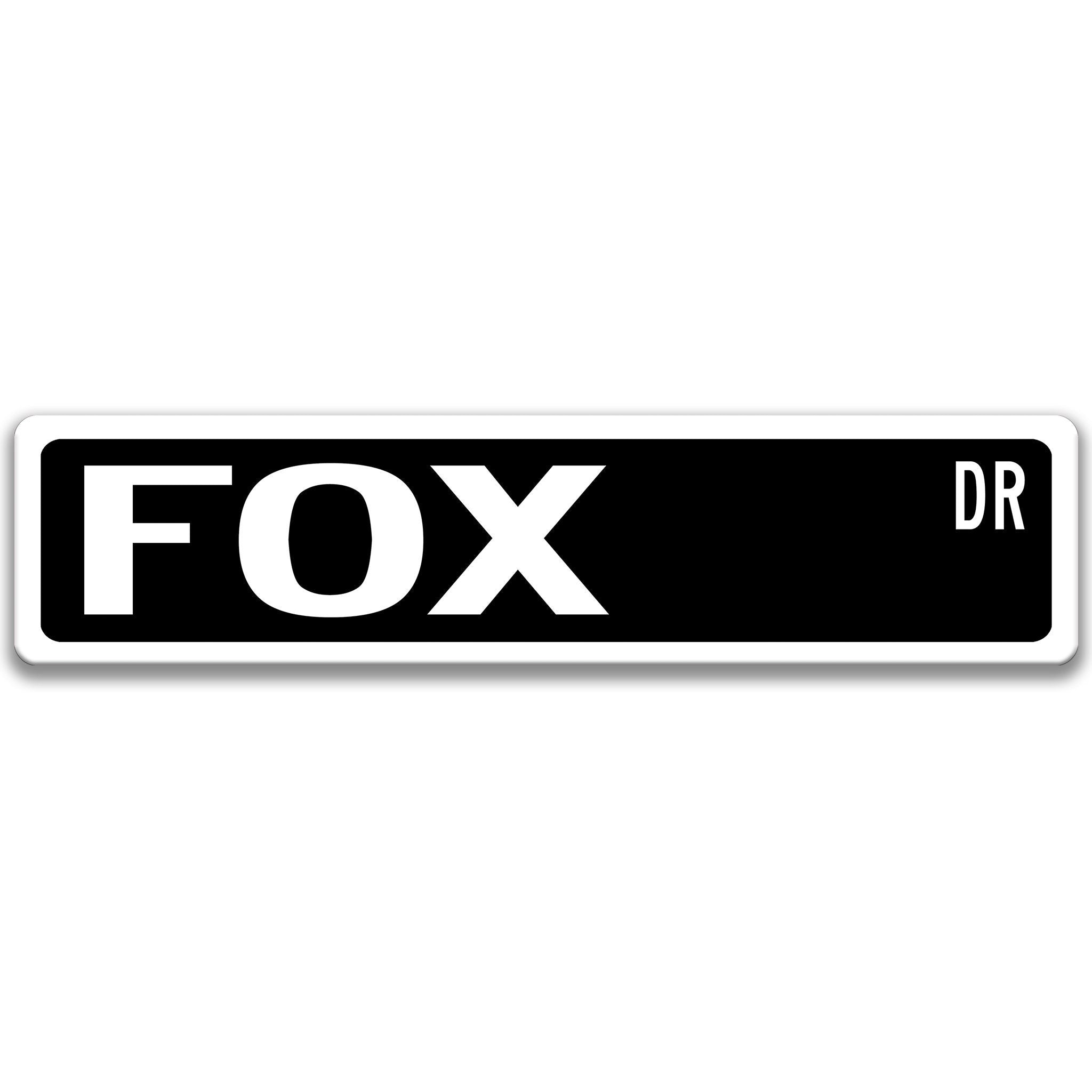 Fox Metal Street Sign
