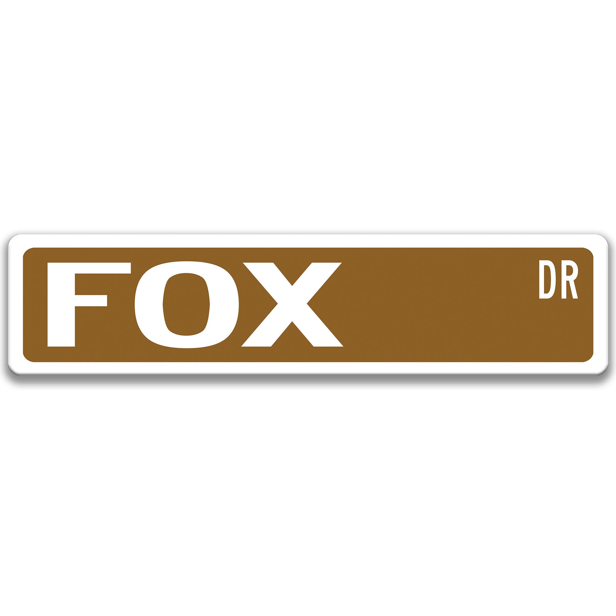 Fox Metal Street Sign