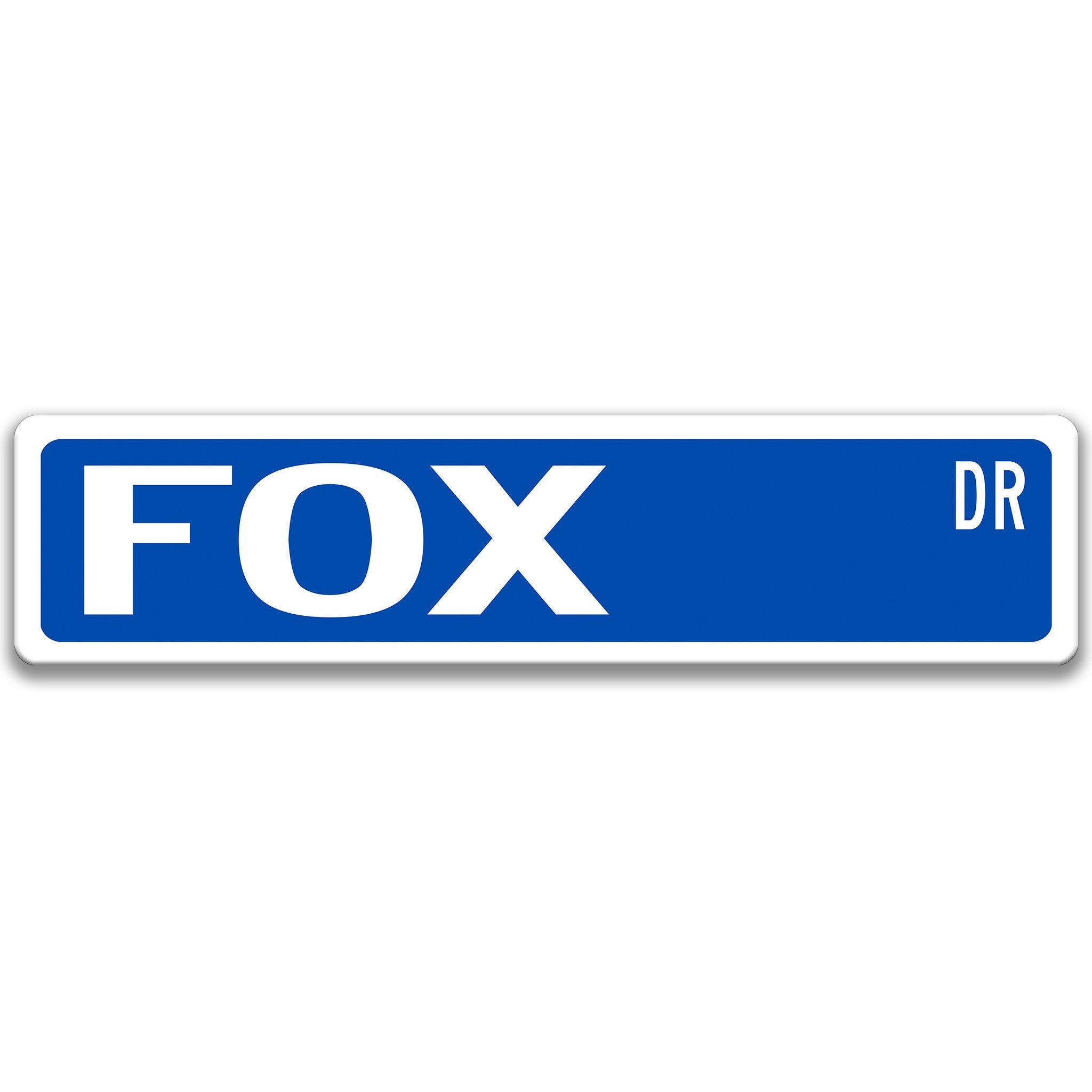 Fox Metal Street Sign