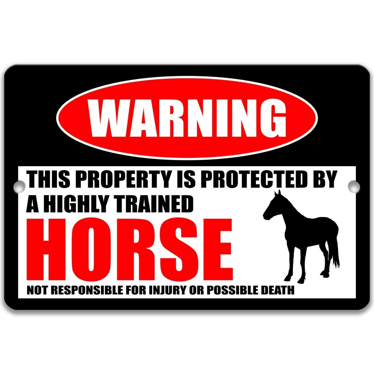 Funny Horse Barn Warning Sign