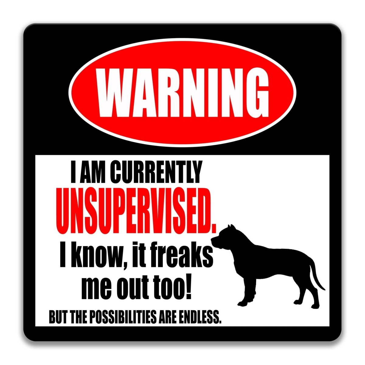 Funny Pit Bull No Trespassing Sign