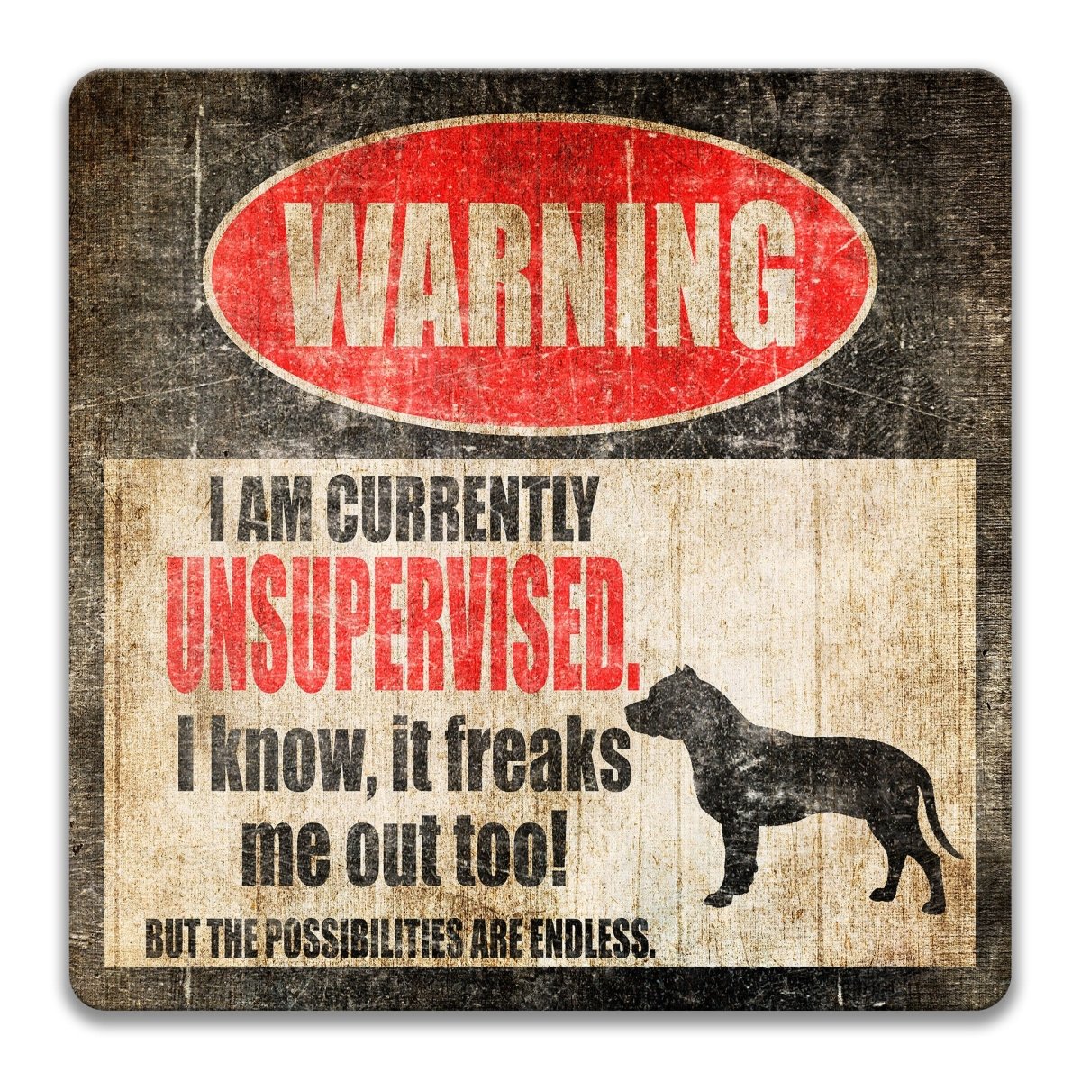 Funny Pit Bull No Trespassing Sign