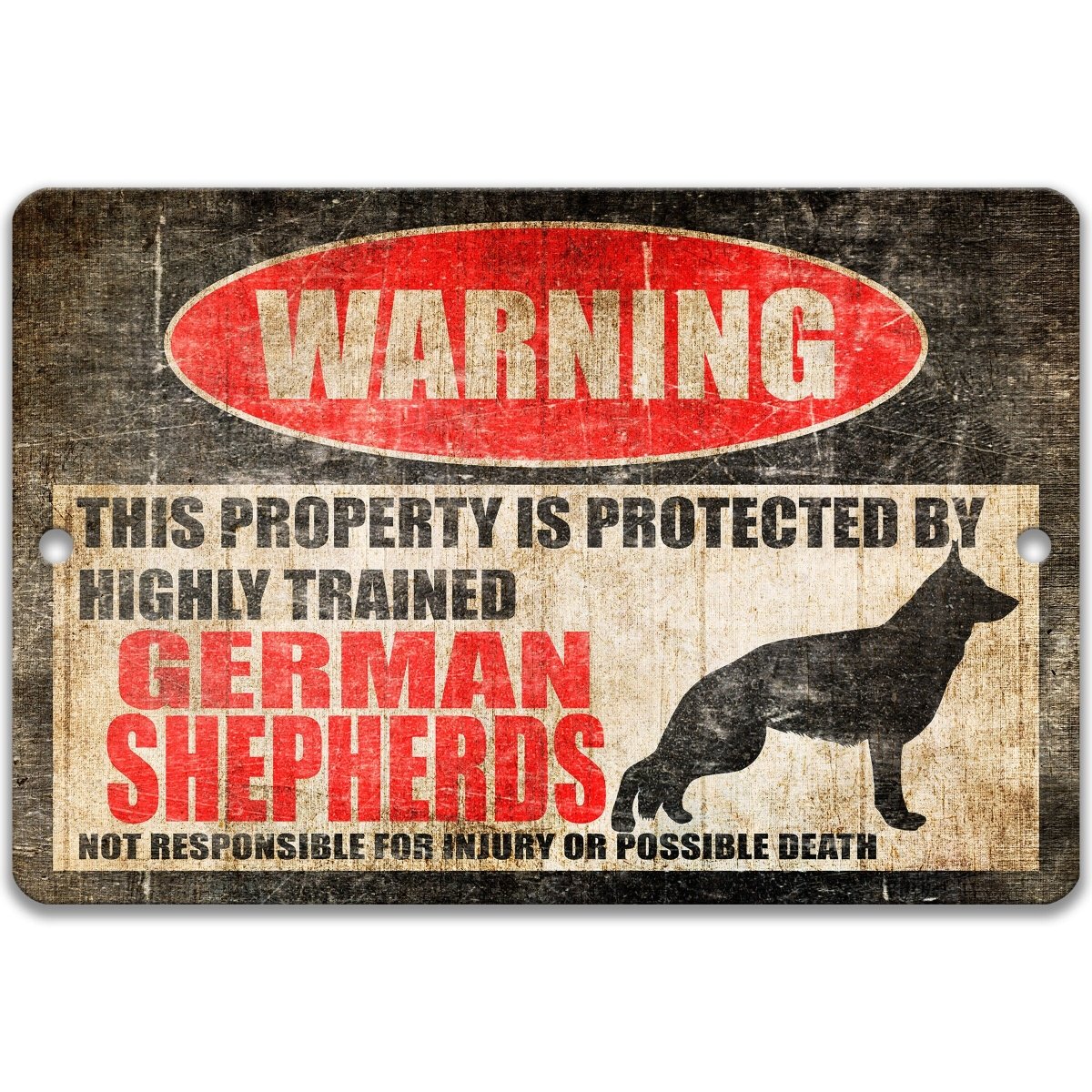German Shepherds Warning Sign