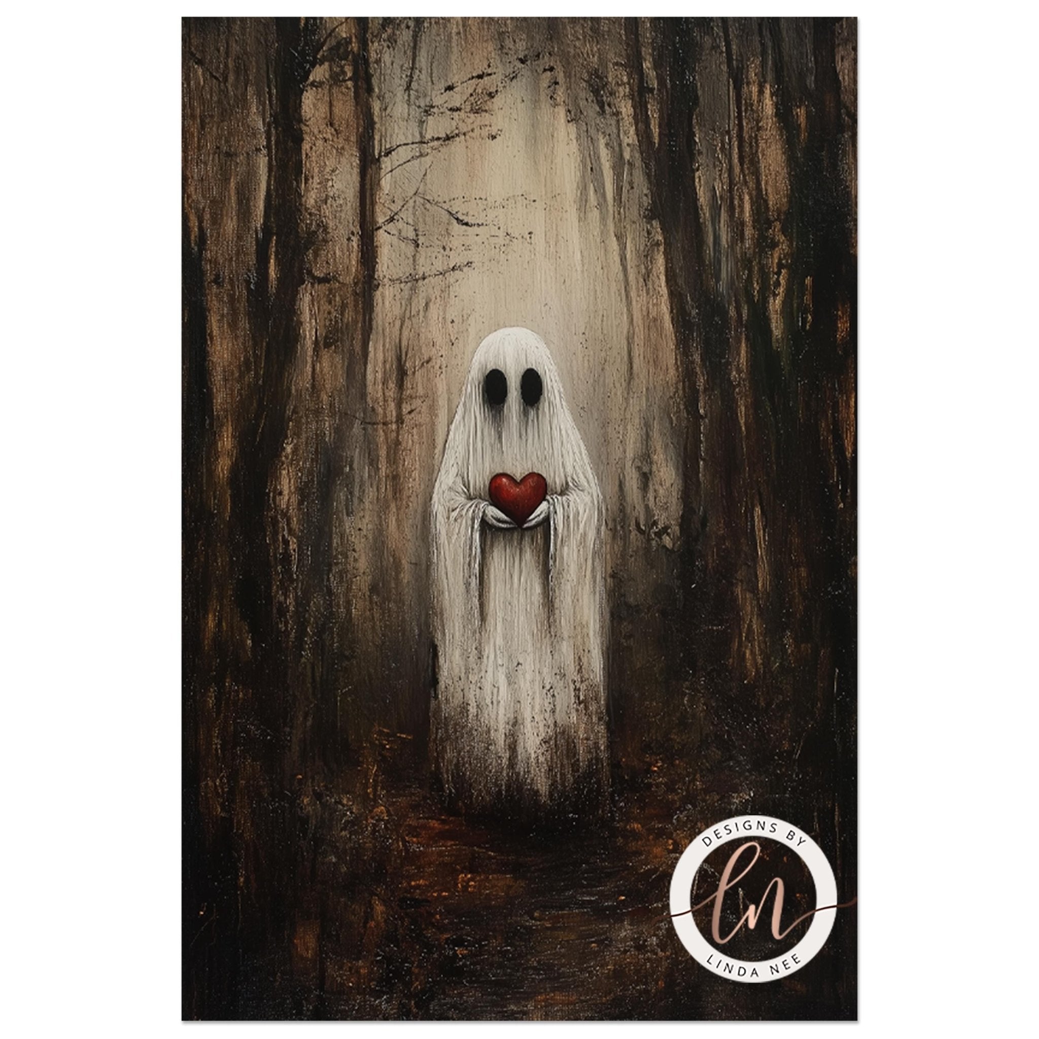 Ghost with Heart Print