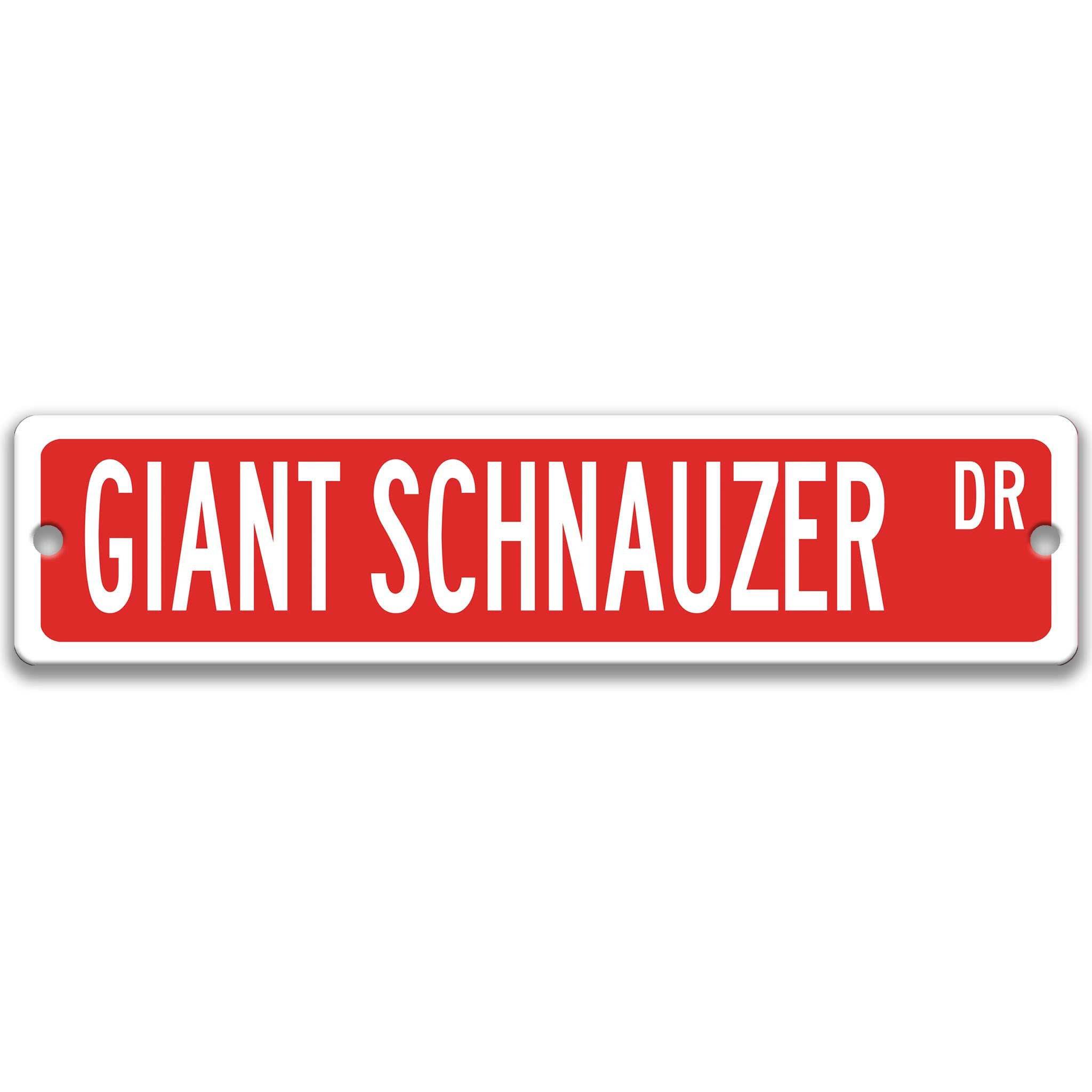 Giant Schnauzer Dog Metal Street Sign