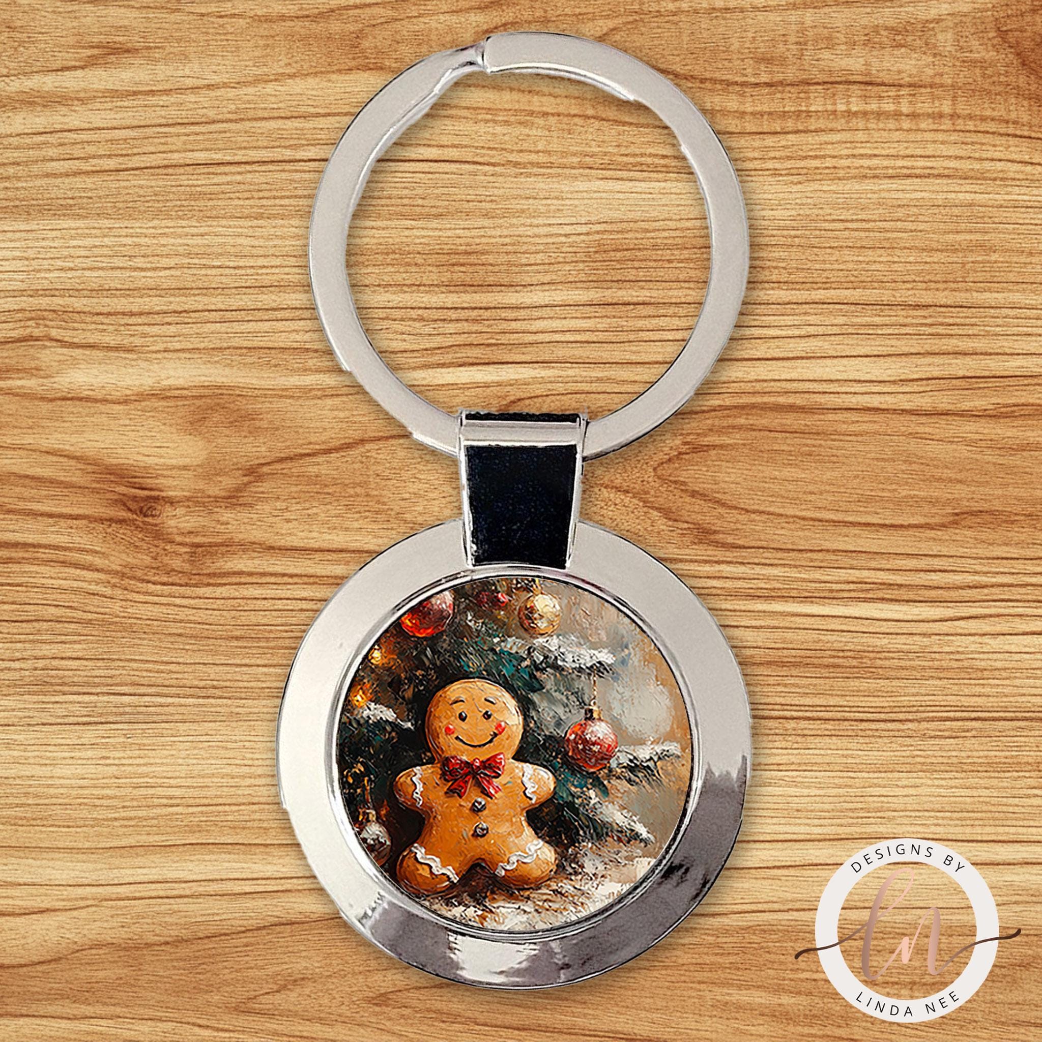 Gingerbread Man Pendant - Vintage Christmas Necklace for Her