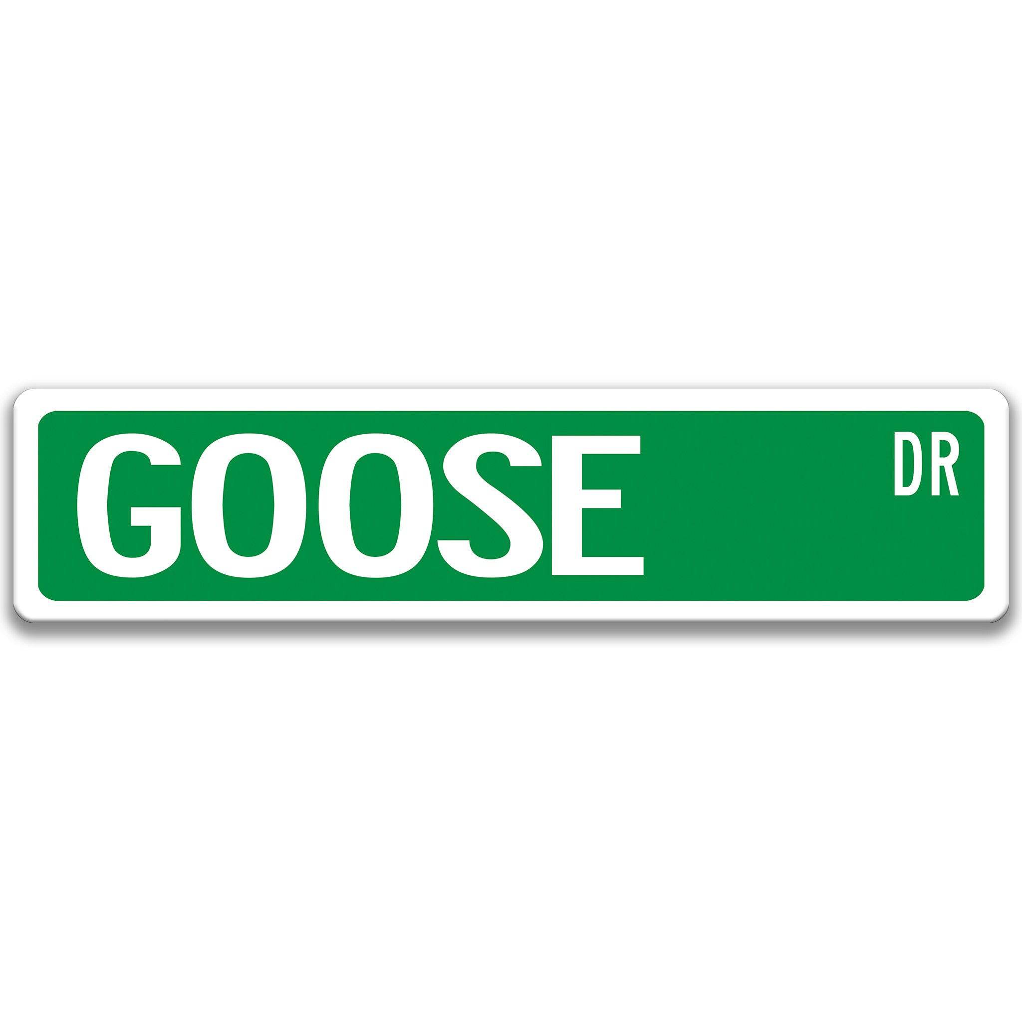 Goose Metal Street Sign