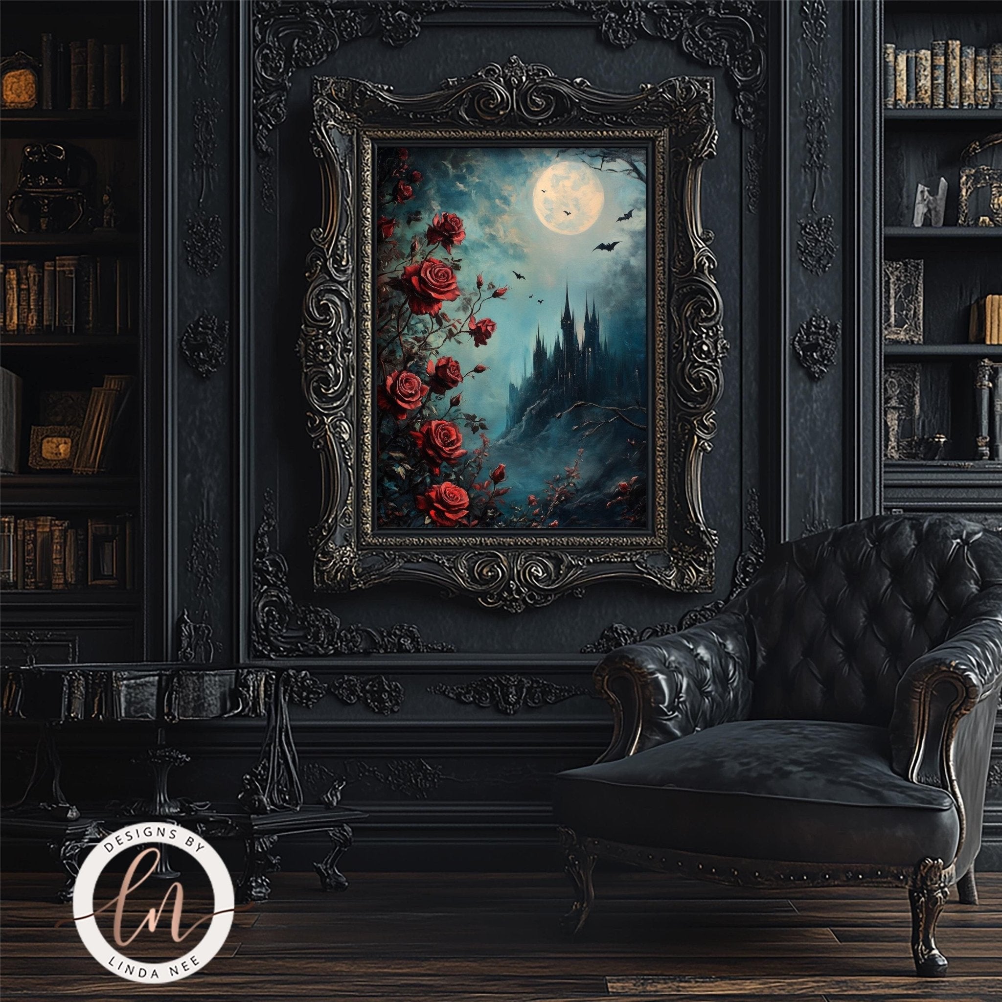 Gothic Castle Print – Dark Academia Art