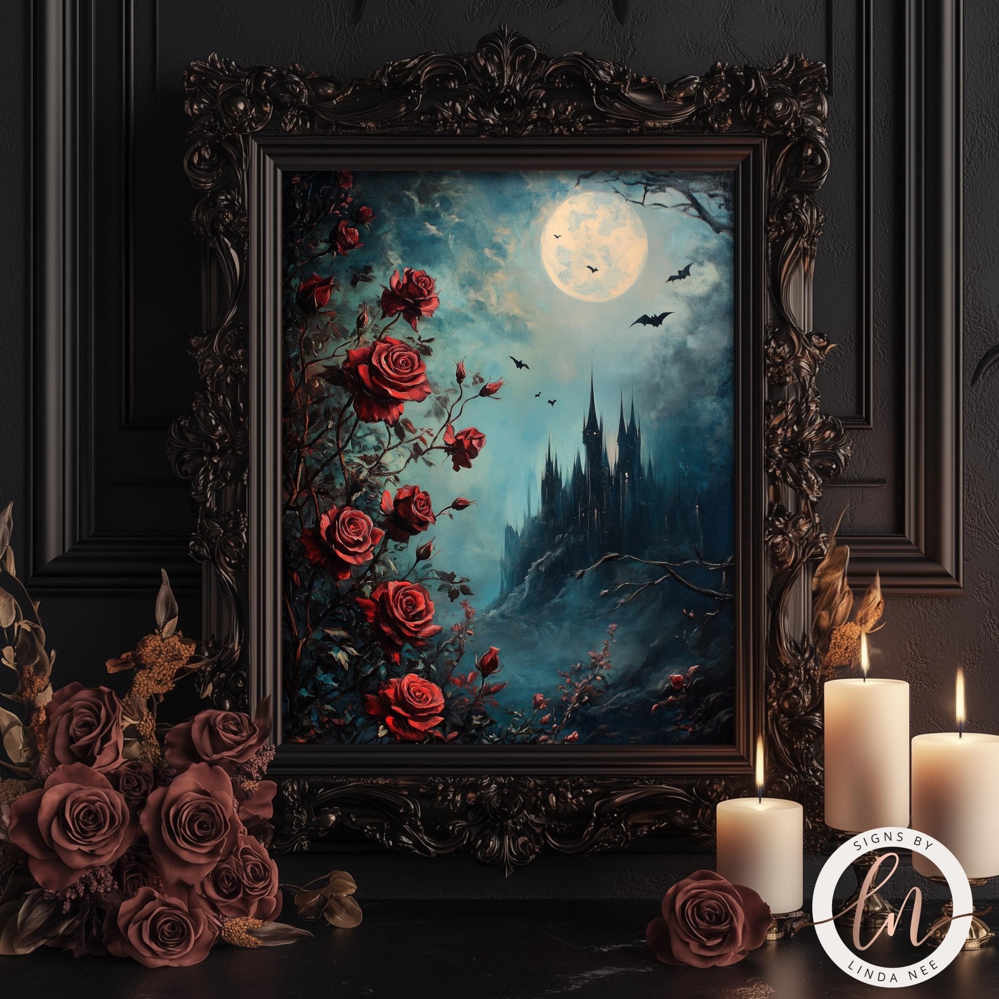 Gothic Castle Print – Dark Academia Art