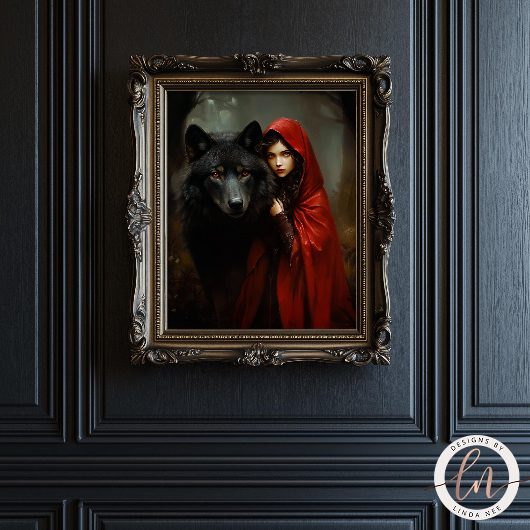 Gothic Little Red Riding Hood Wall Art Print