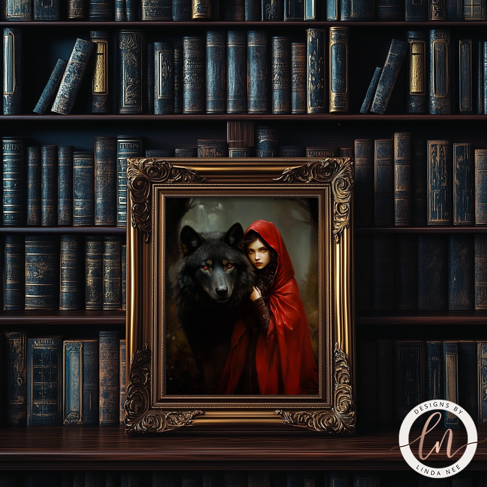 Gothic Little Red Riding Hood Wall Art Print