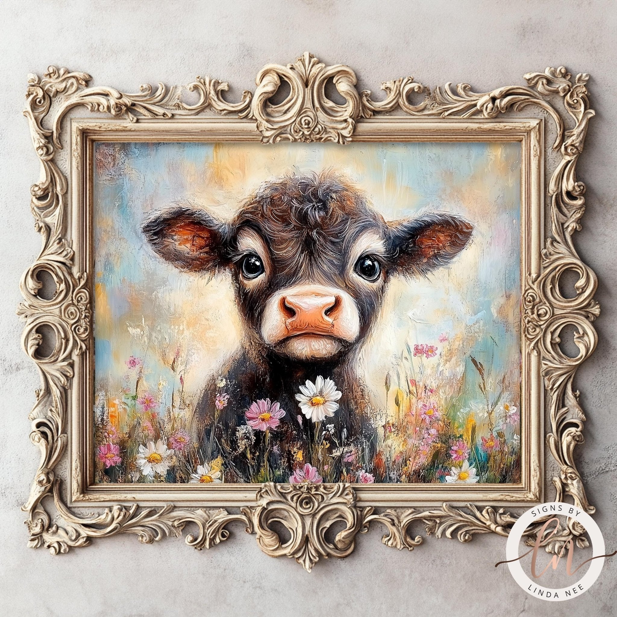 Highland Cow Baby Painting